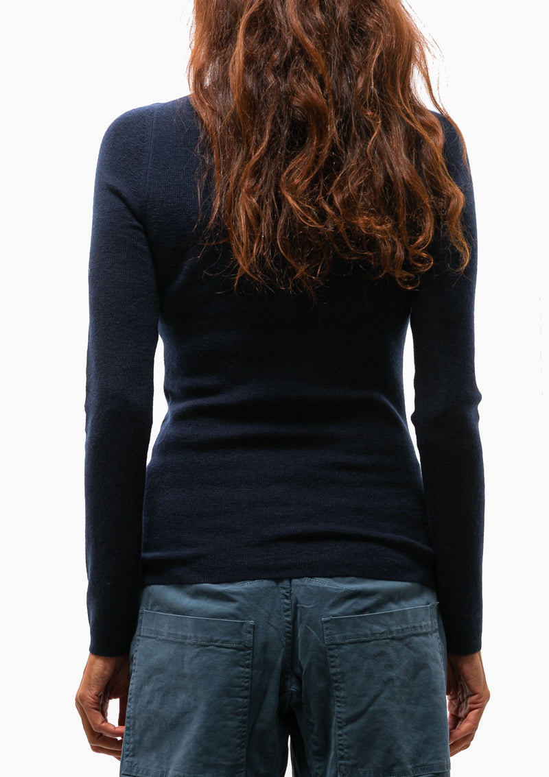Eliana V-Neck Sweater | Dark Navy