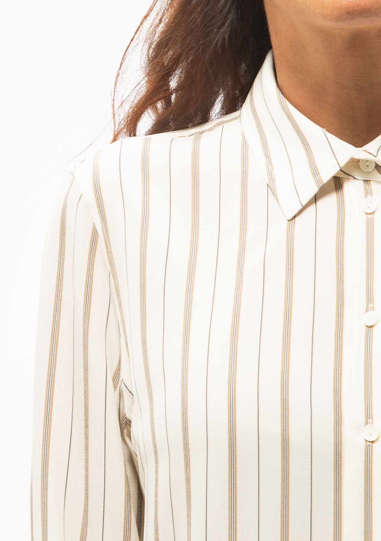 Gaia Slim Shirt | Brandy Stripe