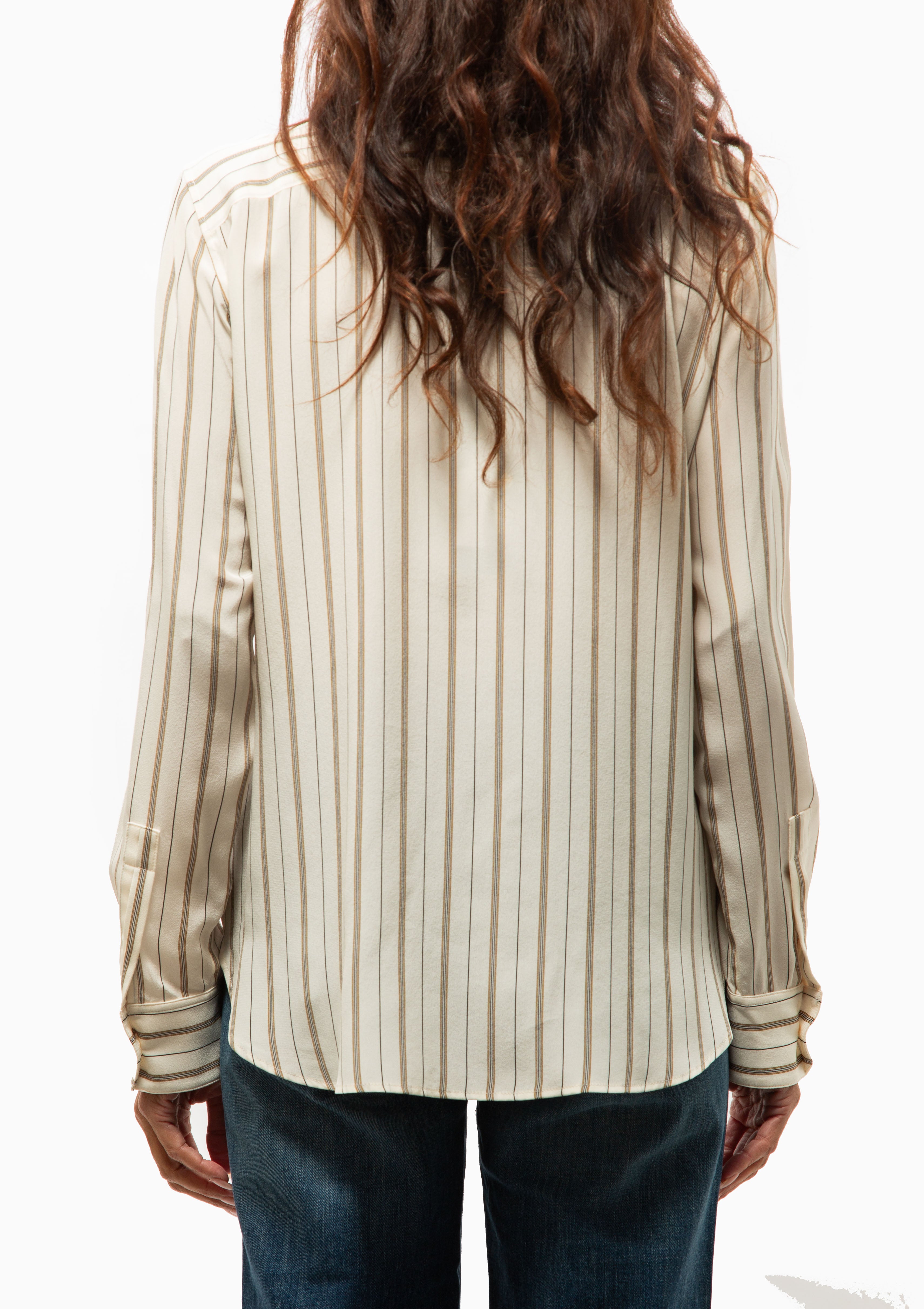 Gaia Slim Shirt | Brandy Stripe