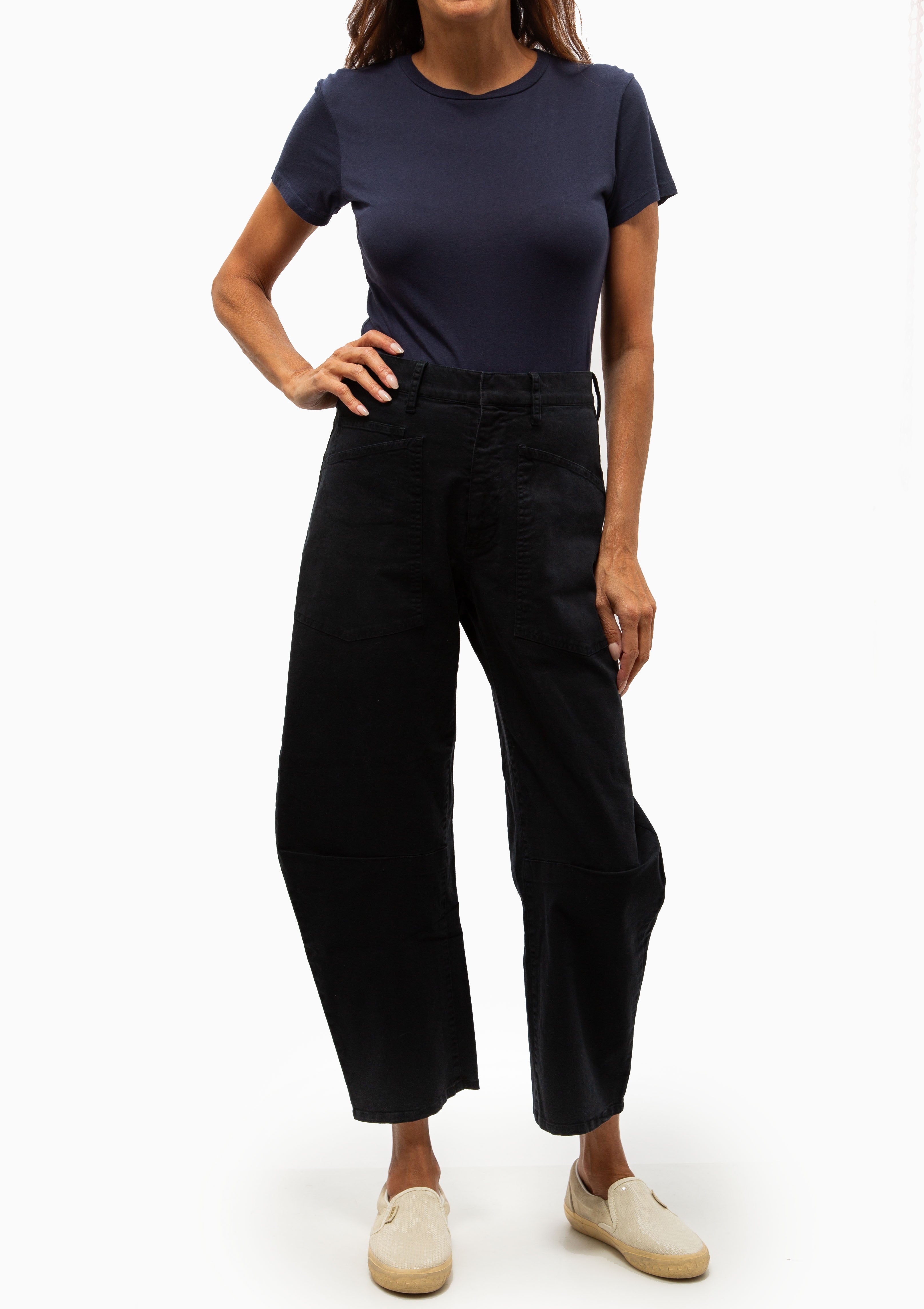 Lana Crewneck Tee | Collegiate Navy