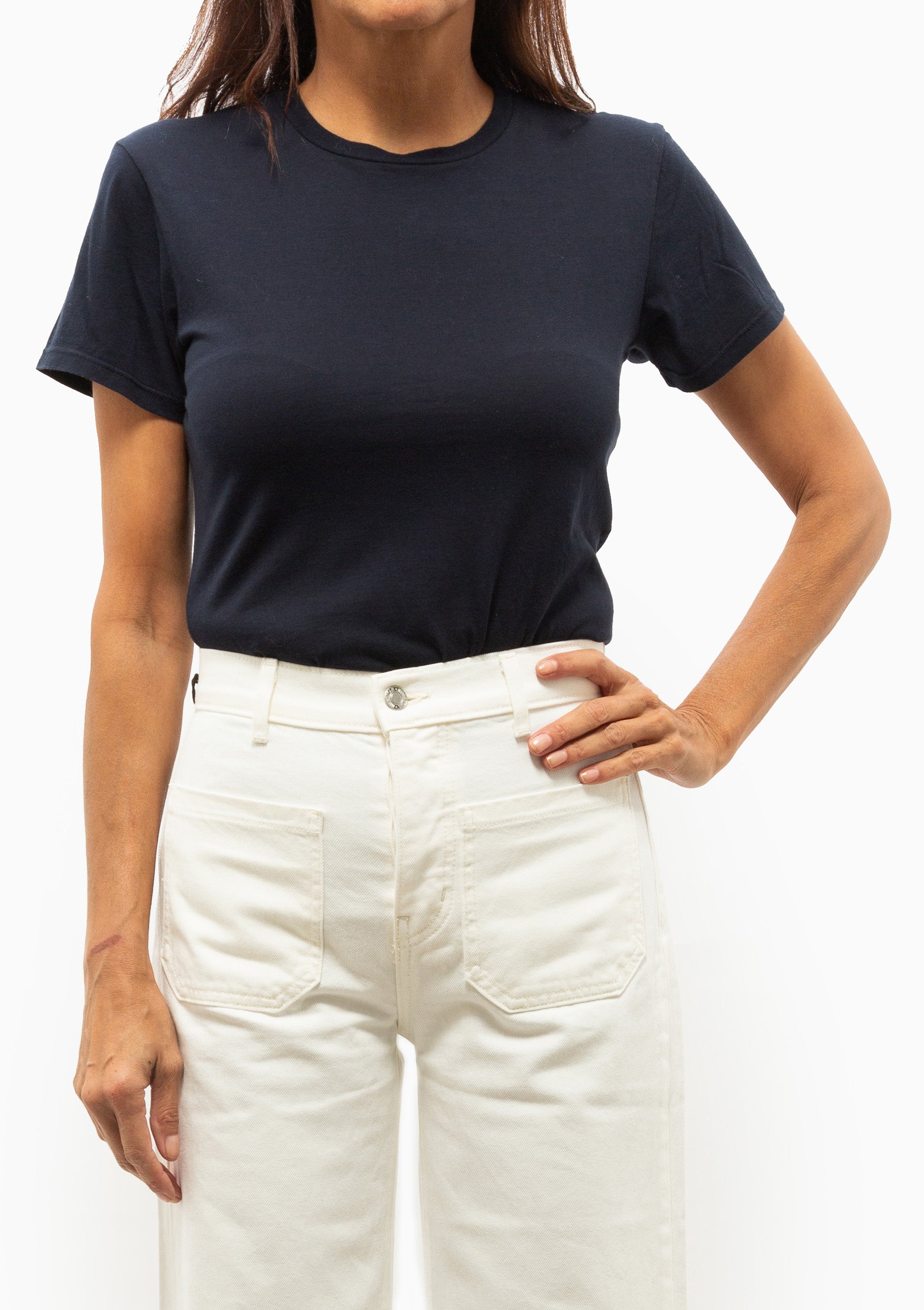 Lana Crewneck Tee | Midnight