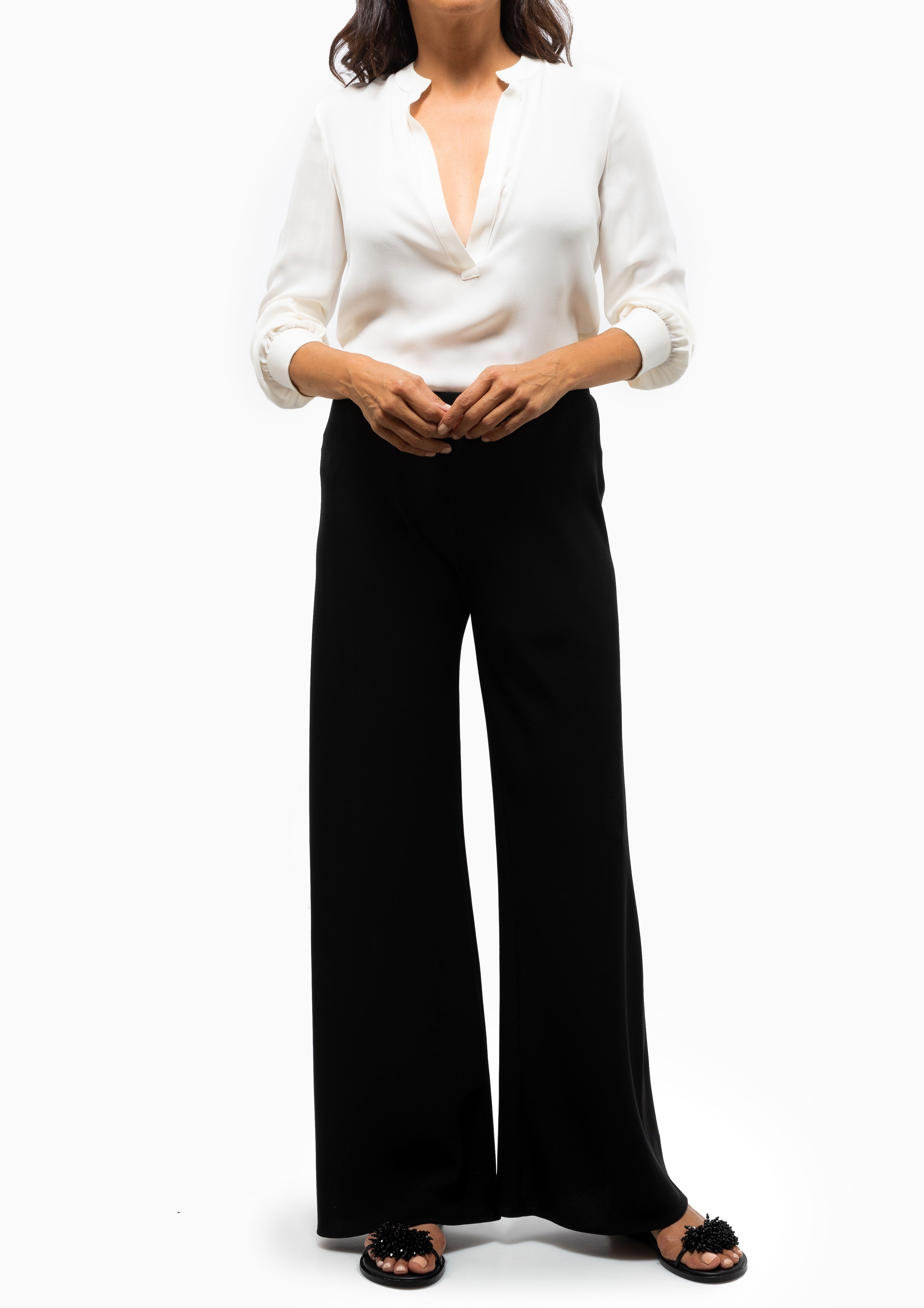Marlow Wide Leg Pant | Black