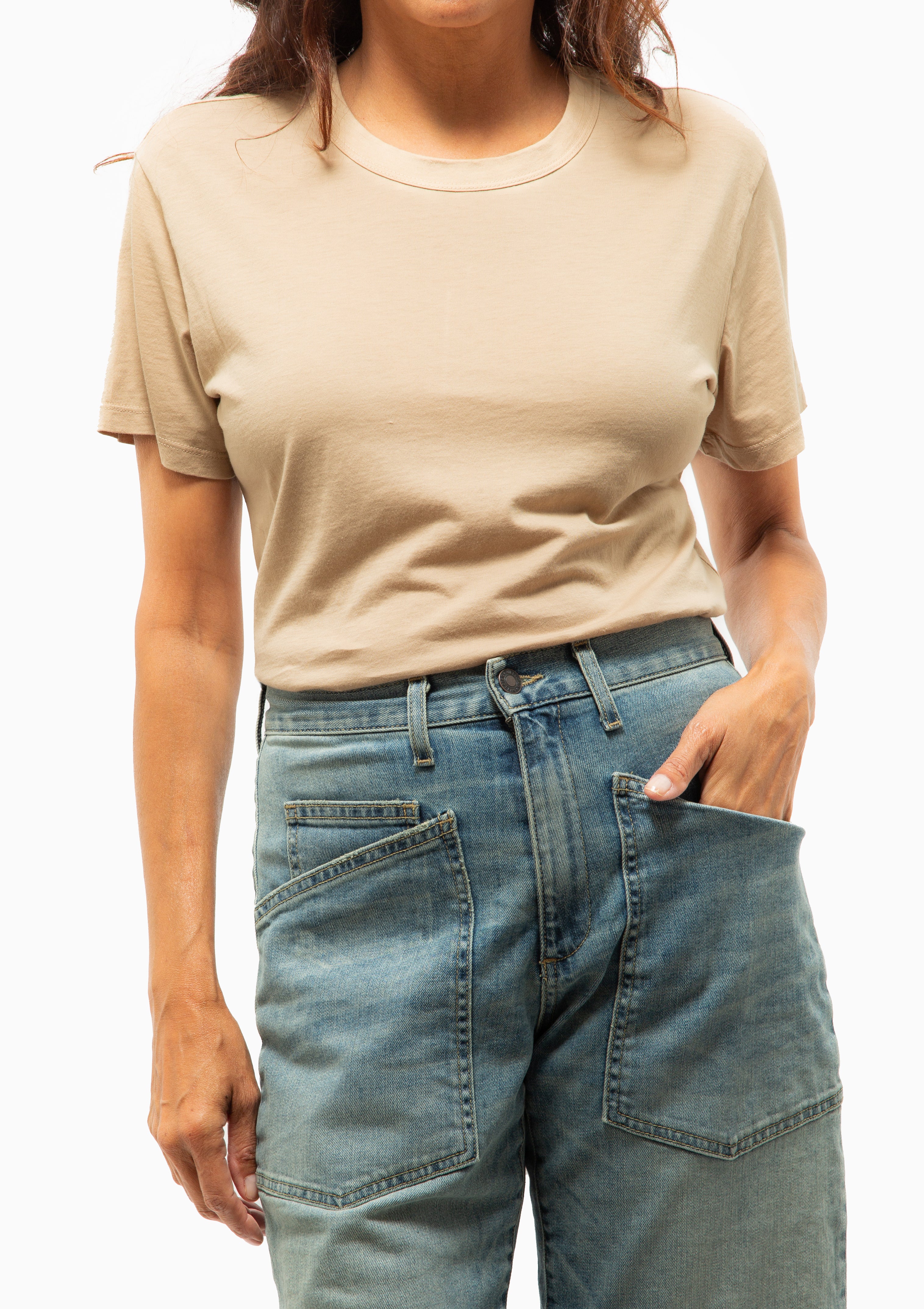 Noya Tee | Pale Khaki