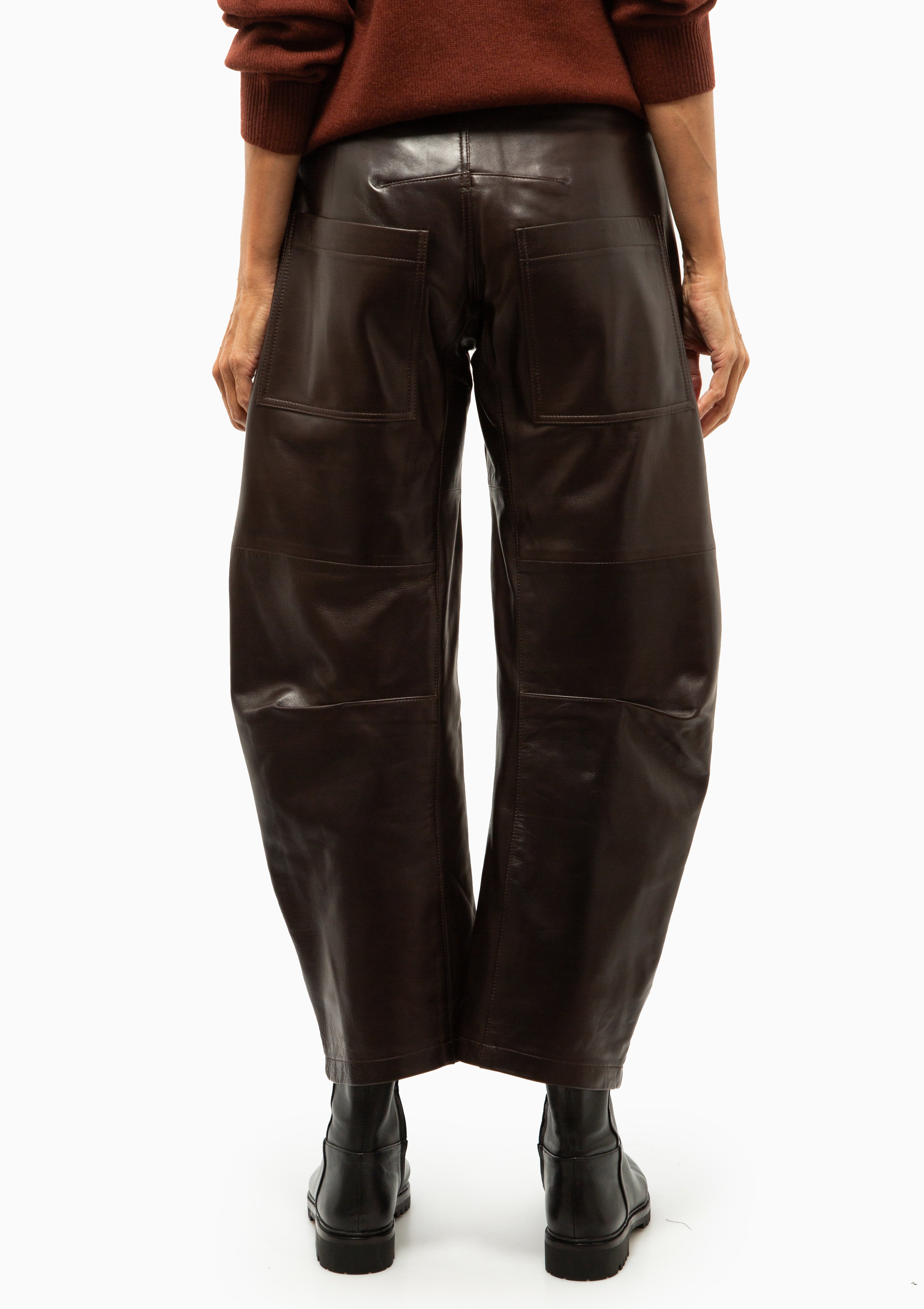 Shon Leather Pant | Dark Brown