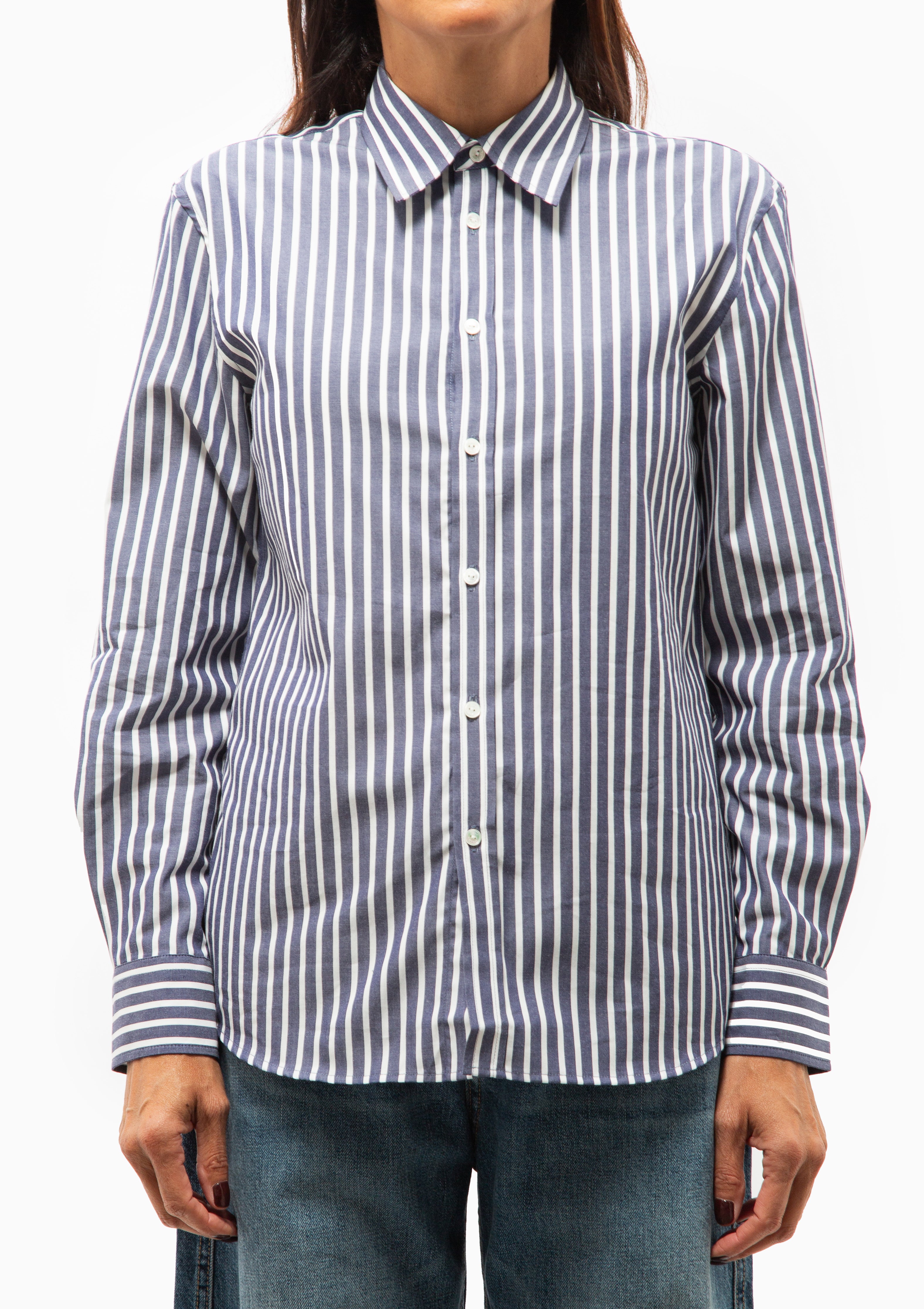 Raphael Classic Shirt | Midnight/White Stripe