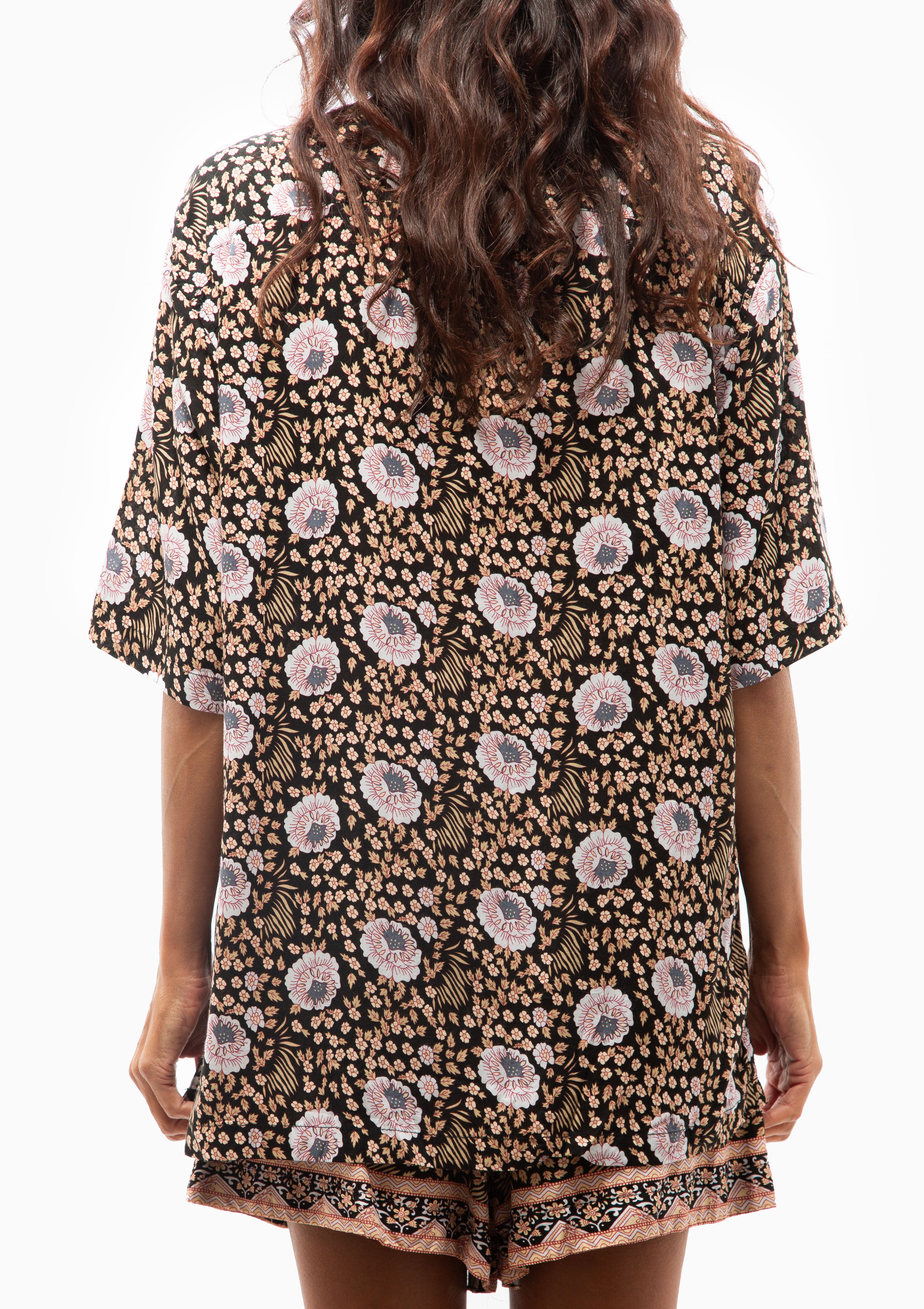 Kevin Shirt | Vintage Flowers Sepia