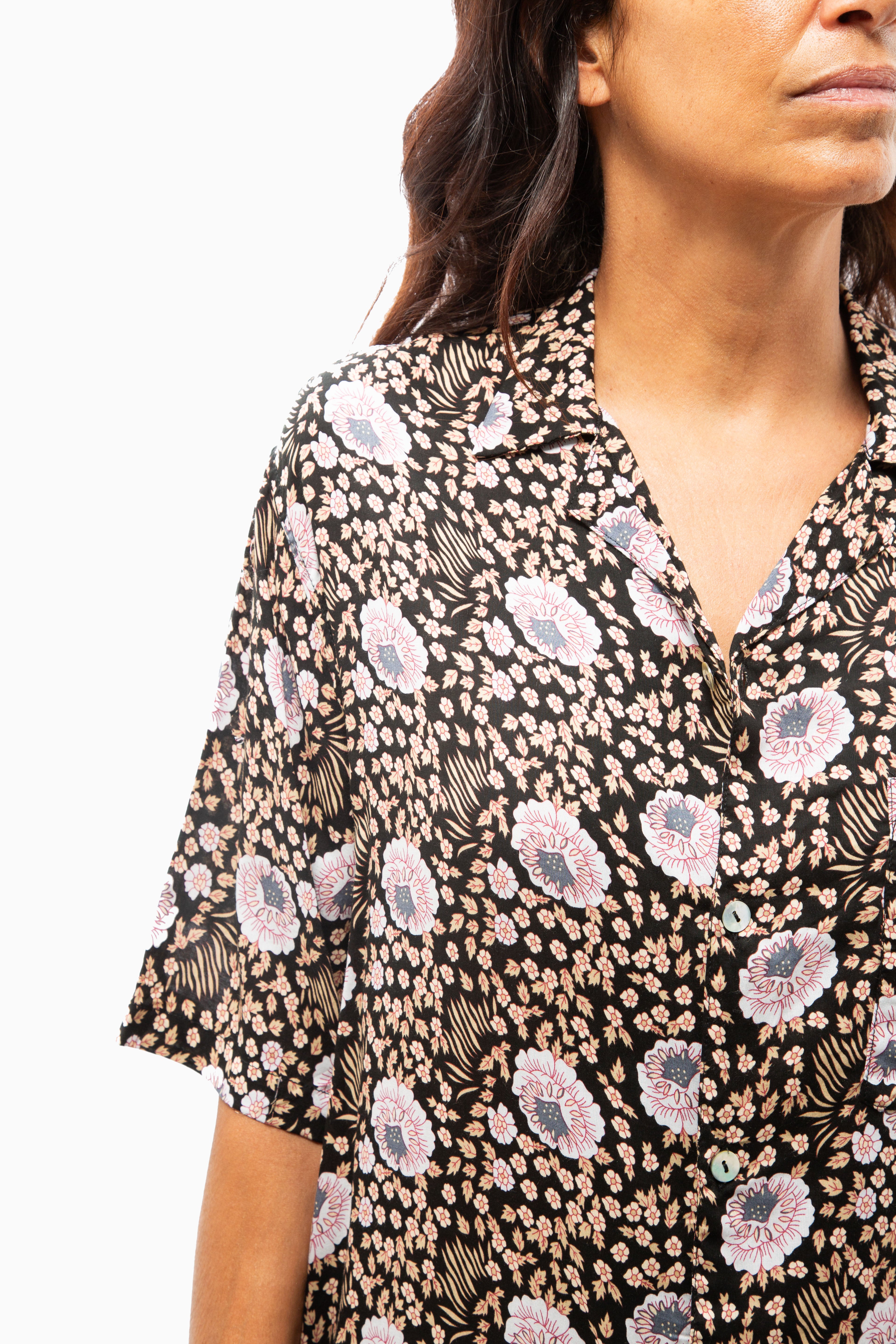 Kevin Shirt | Vintage Flowers Sepia