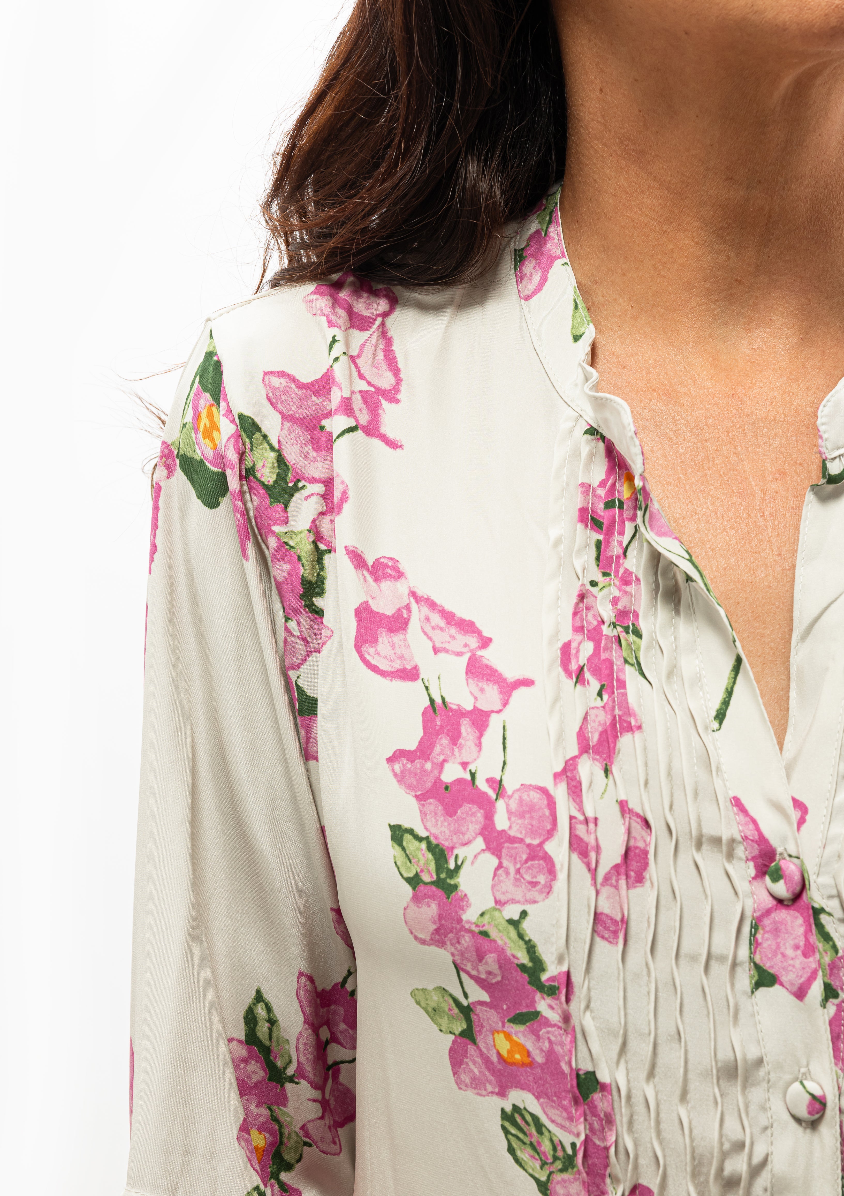 Breezy and bold Sammie Dress by Natalie Martin in Bougainvilla Mother of Pearl — available at Diani Boutique.