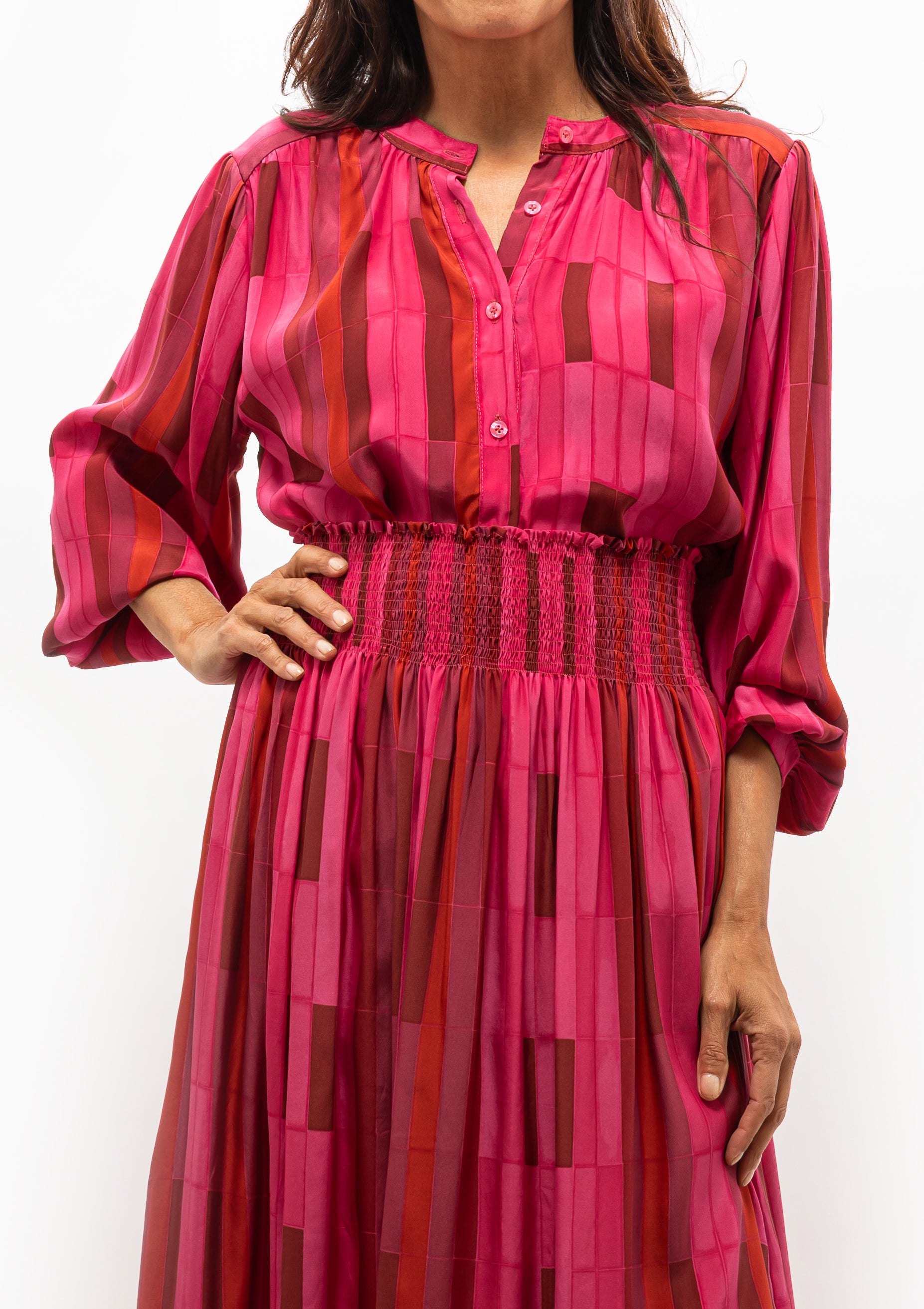 Natalie Martin Tolan Shirt in Sea Glass Cotton Pink — available at Diani Boutique.