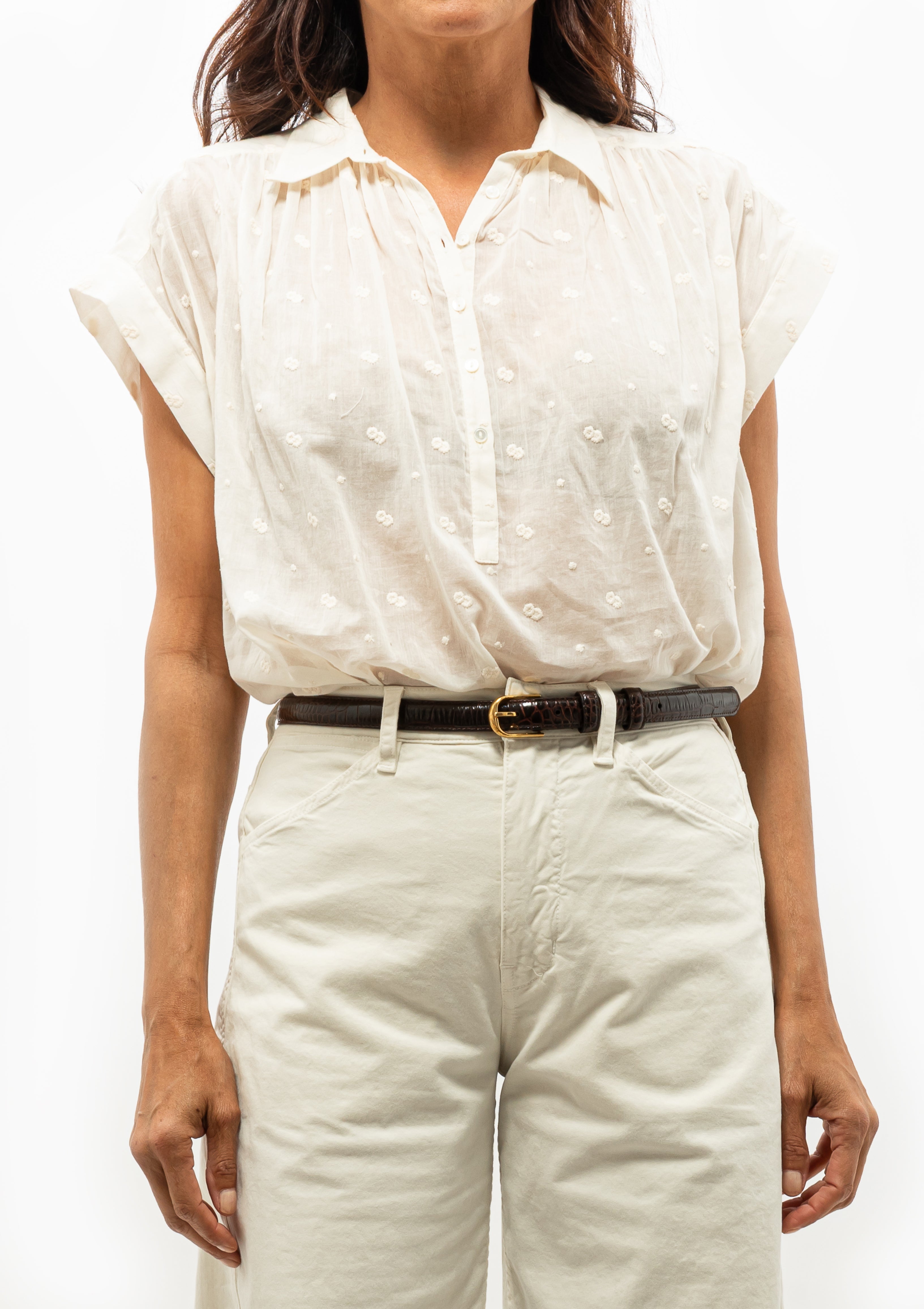 Normandy Blouse by Nili Lotan in Ivory - Available at DIani Boutique.
