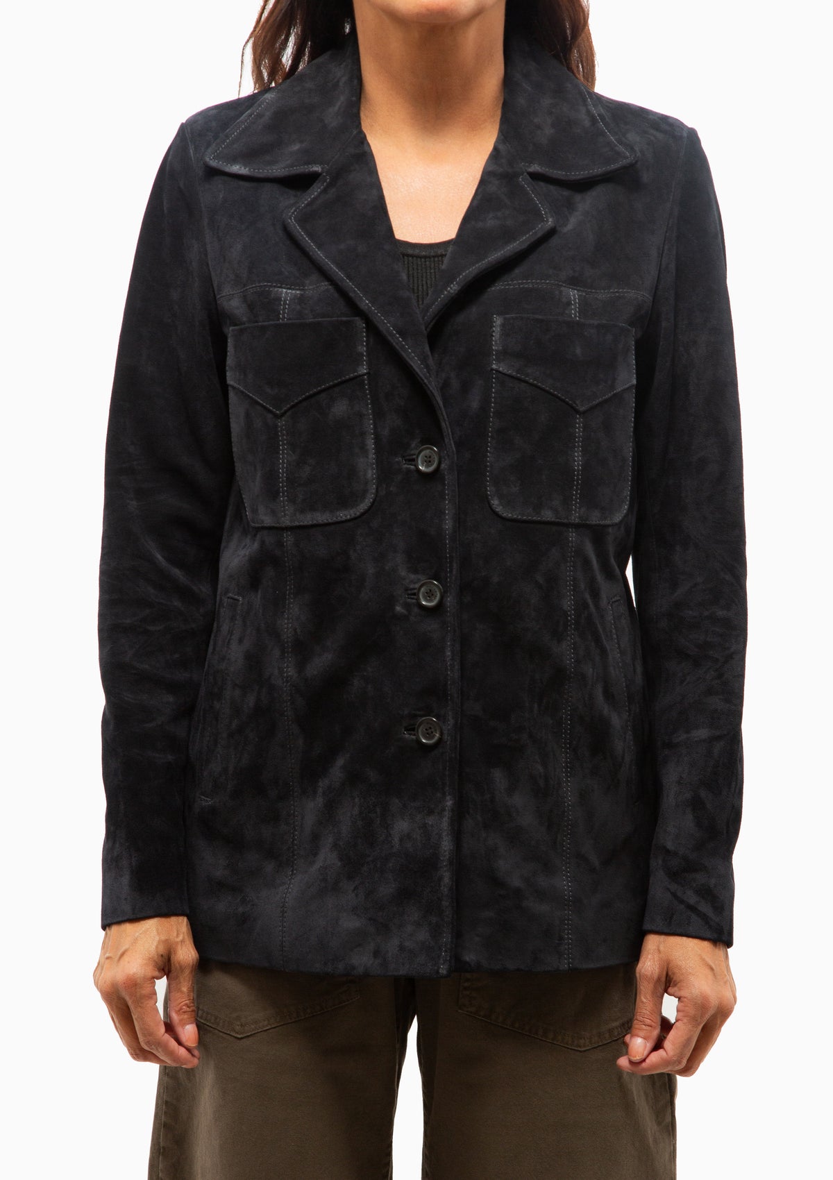 Dominic Suede Jacket | Midnight