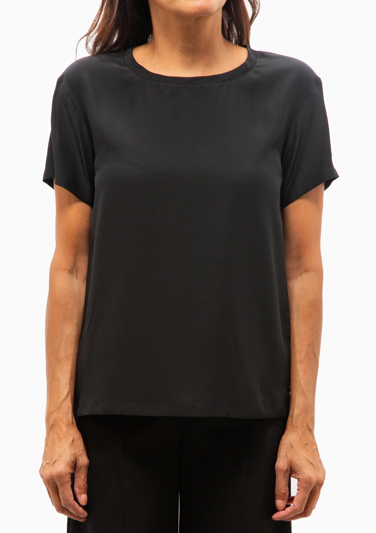 Reade Silk Top | Black