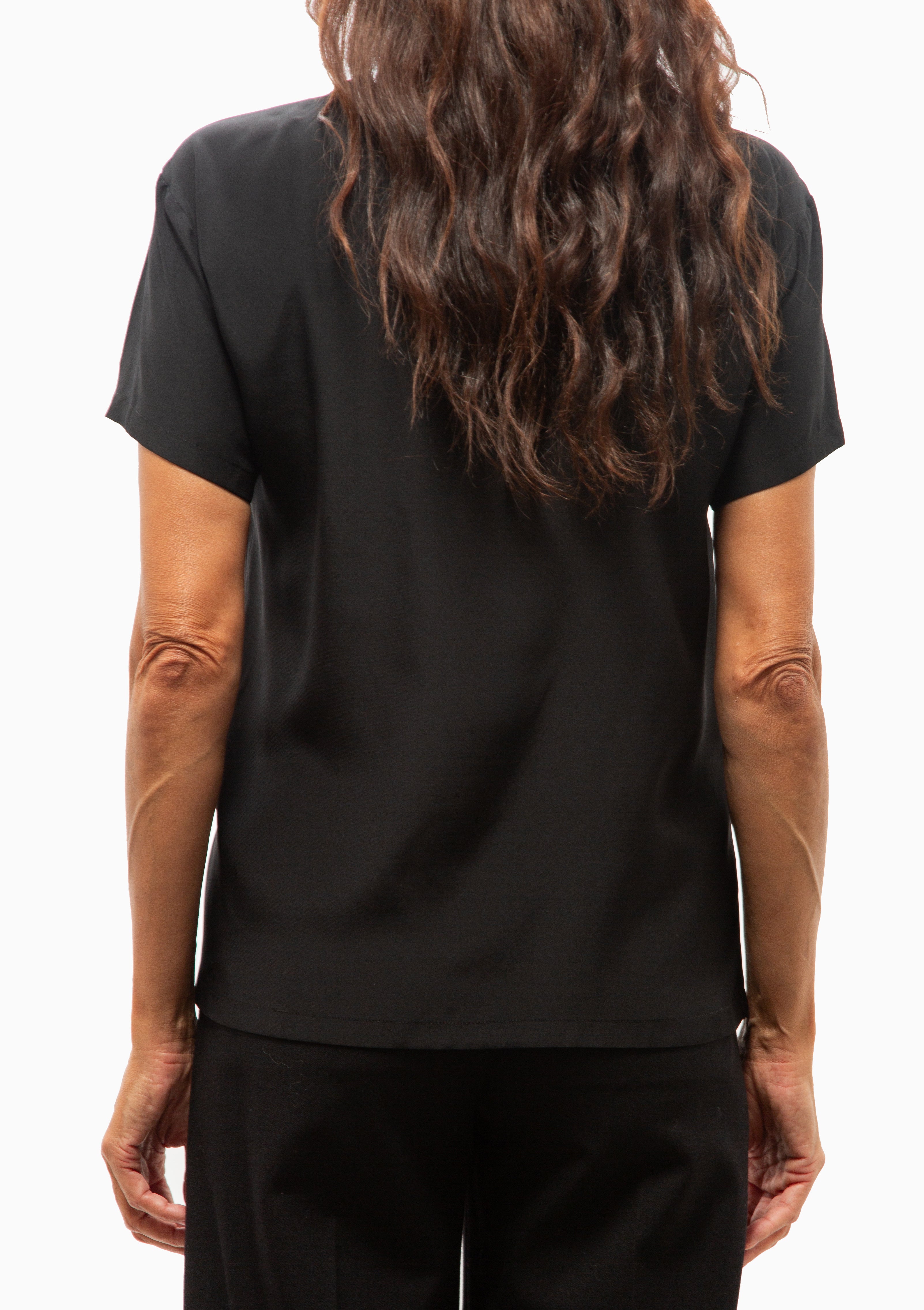 Reade Silk Top | Black