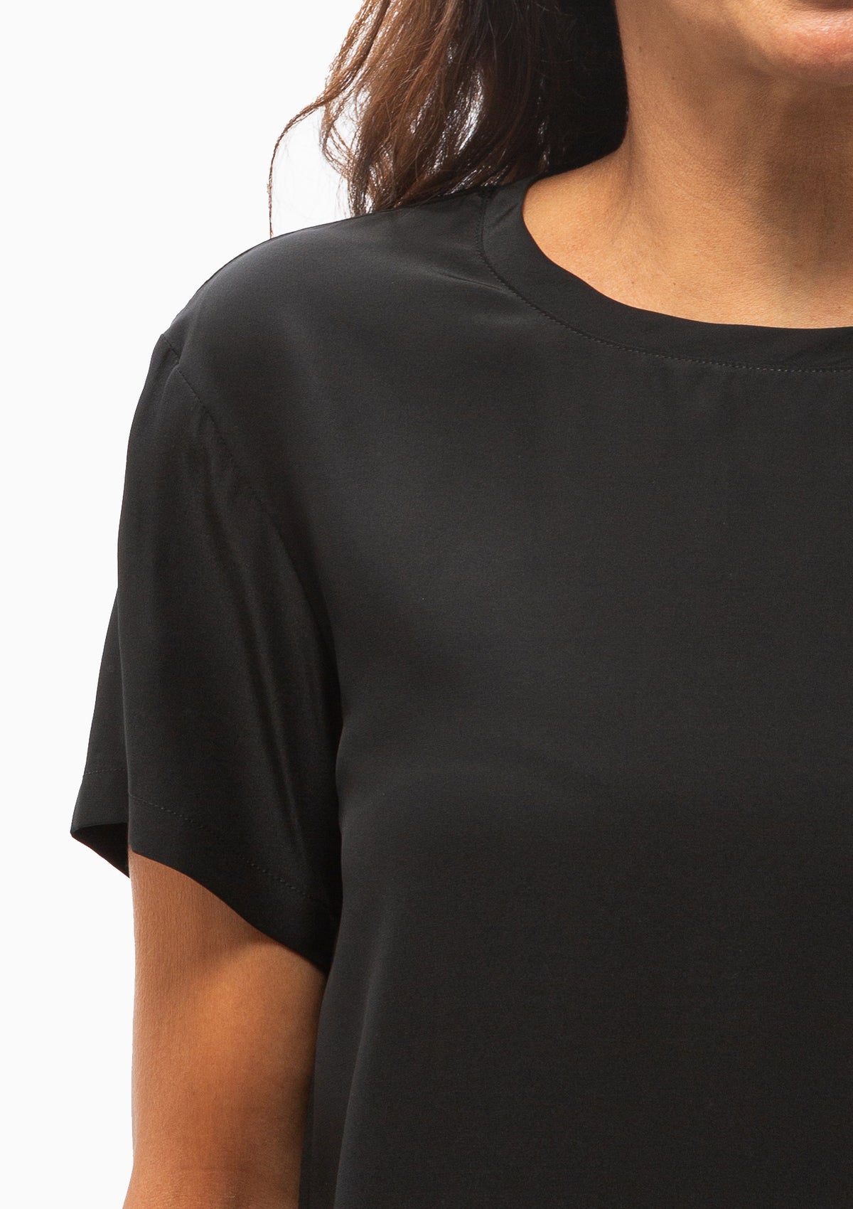 Reade Silk Top | Black