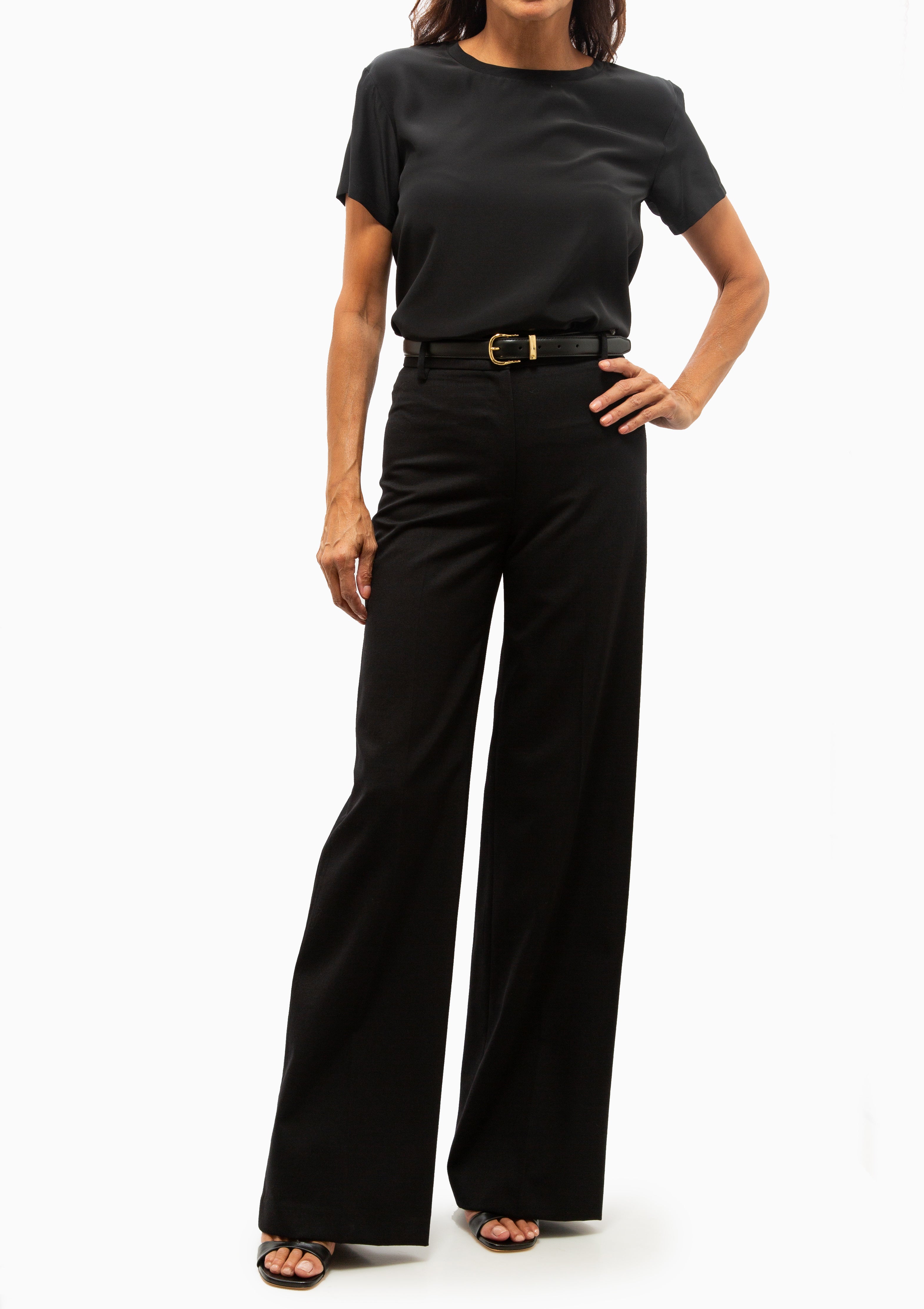 Reade Silk Top | Black