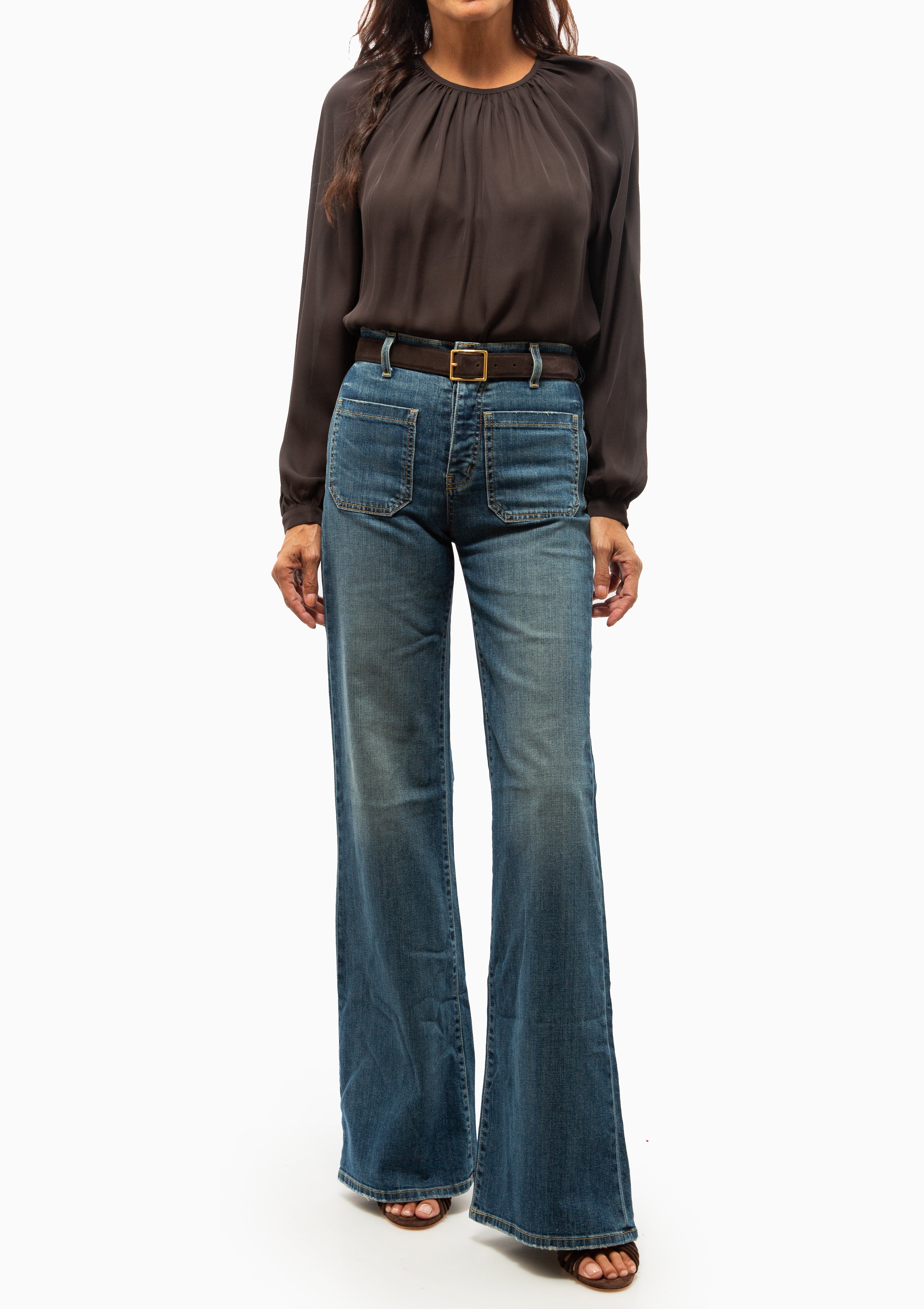 Saint Tropez Silk Blouse | Chocolate Brown