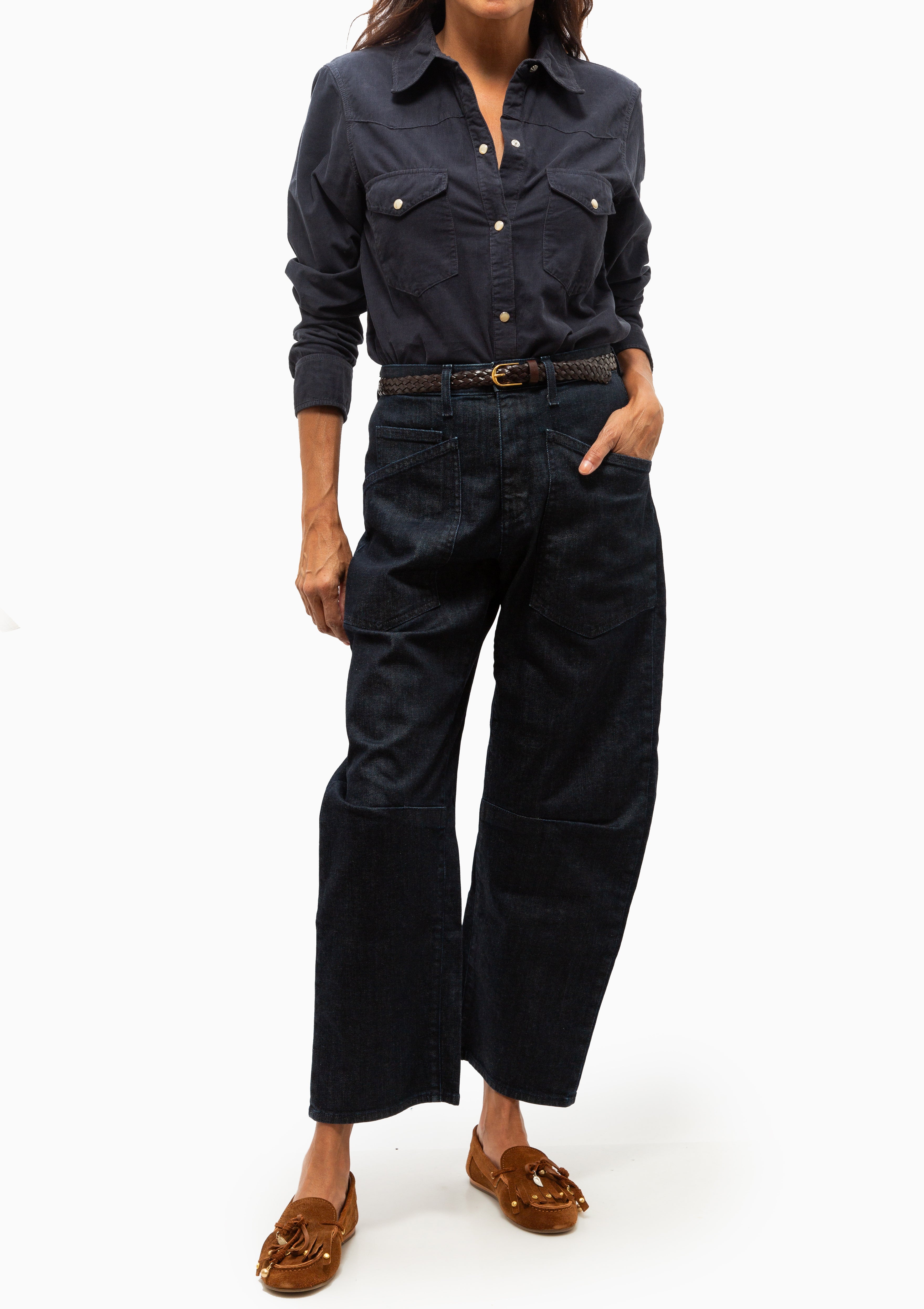 Travis Corduroy Shirt | Dusk Navy