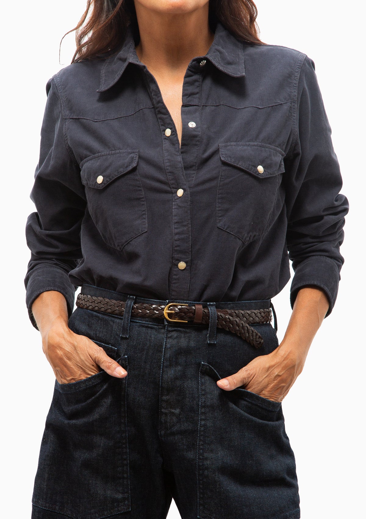 Travis Corduroy Shirt | Dusk Navy