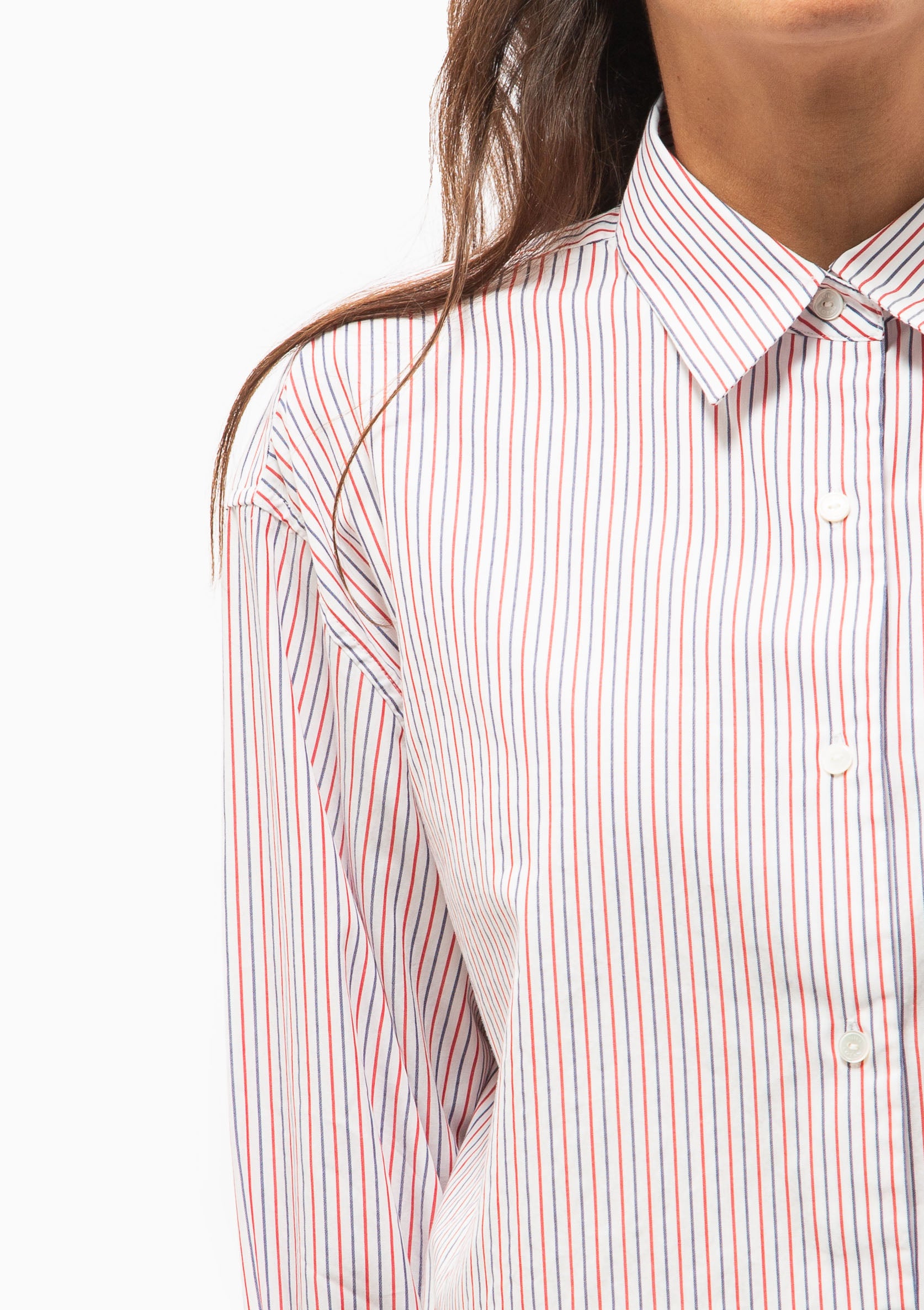 Yorke Shirt | Red/Blue Stripe