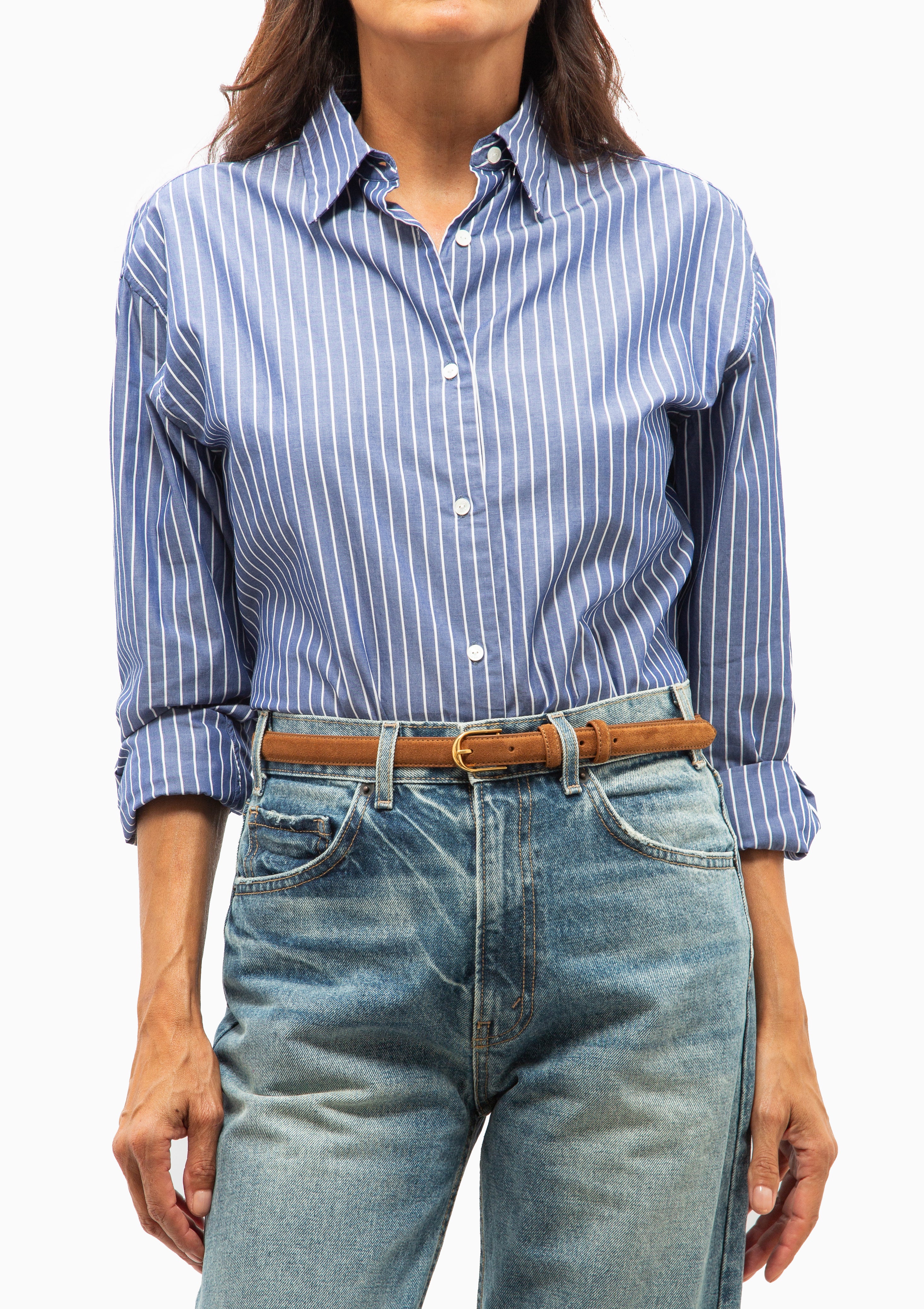 Yorke Shirt | Dark Navy/White