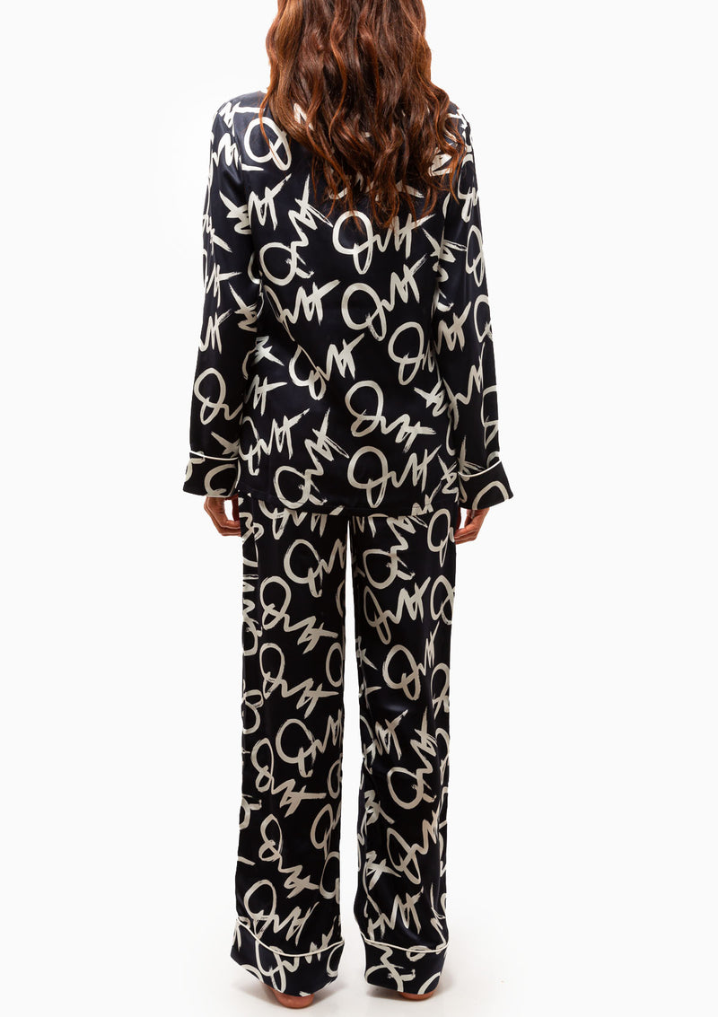 Lila Silk Satin Pajamas | Brigitte