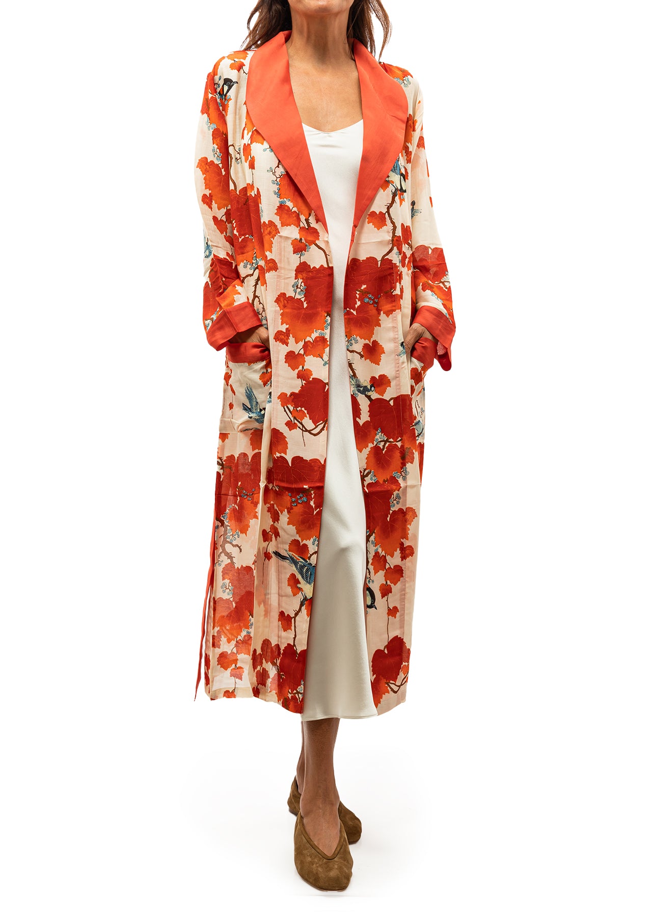Blossom Branch Robe Gown | Red