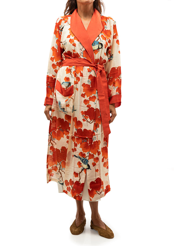 Blossom Branch Robe Gown | Red