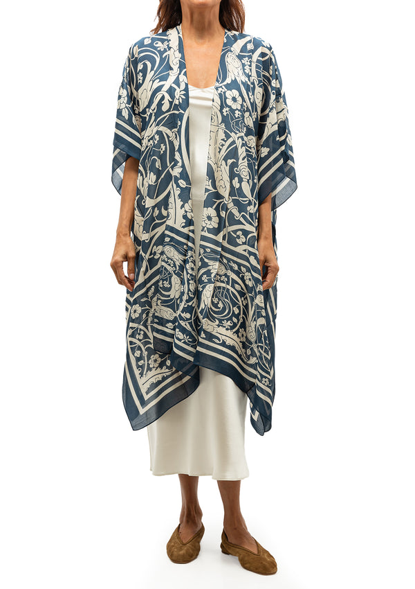 Jaipur Long Kimono | Blue