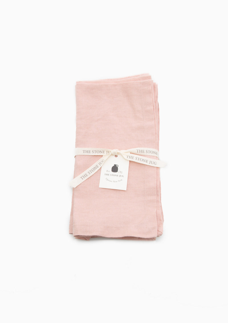 Misty Rose 100% Stone Washed Linen Napkin