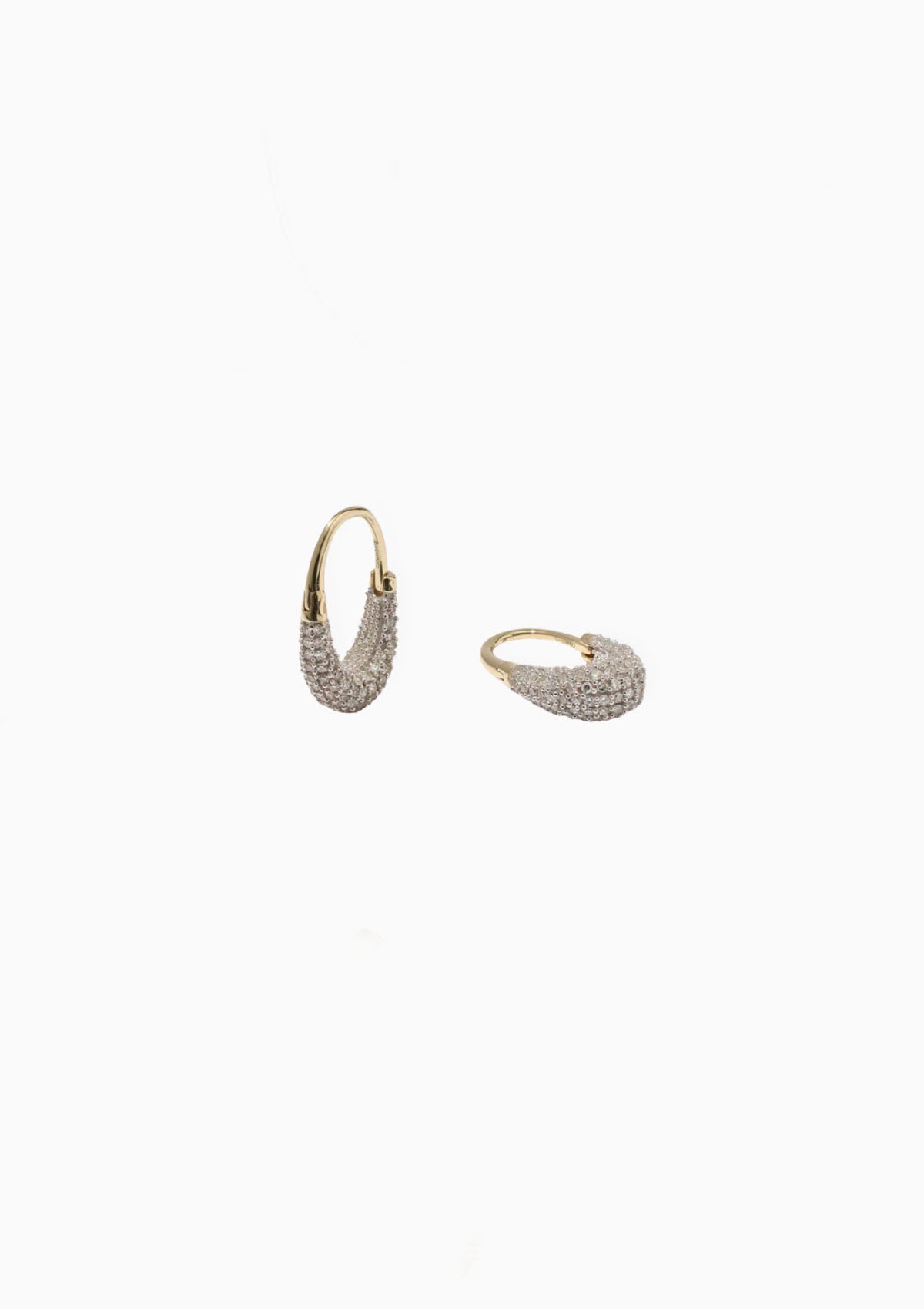 9kt Diamond Roscida Drop Hoops | Gold