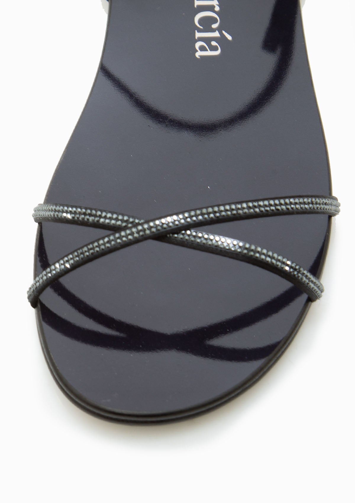 Panie Sandal | Obsidian Satin