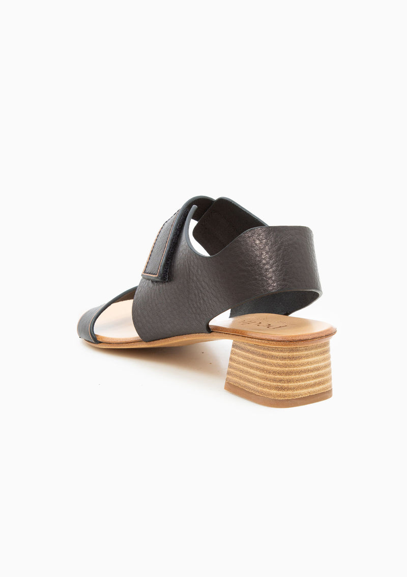 Zirel Midi Sandal | Black Vacchetta