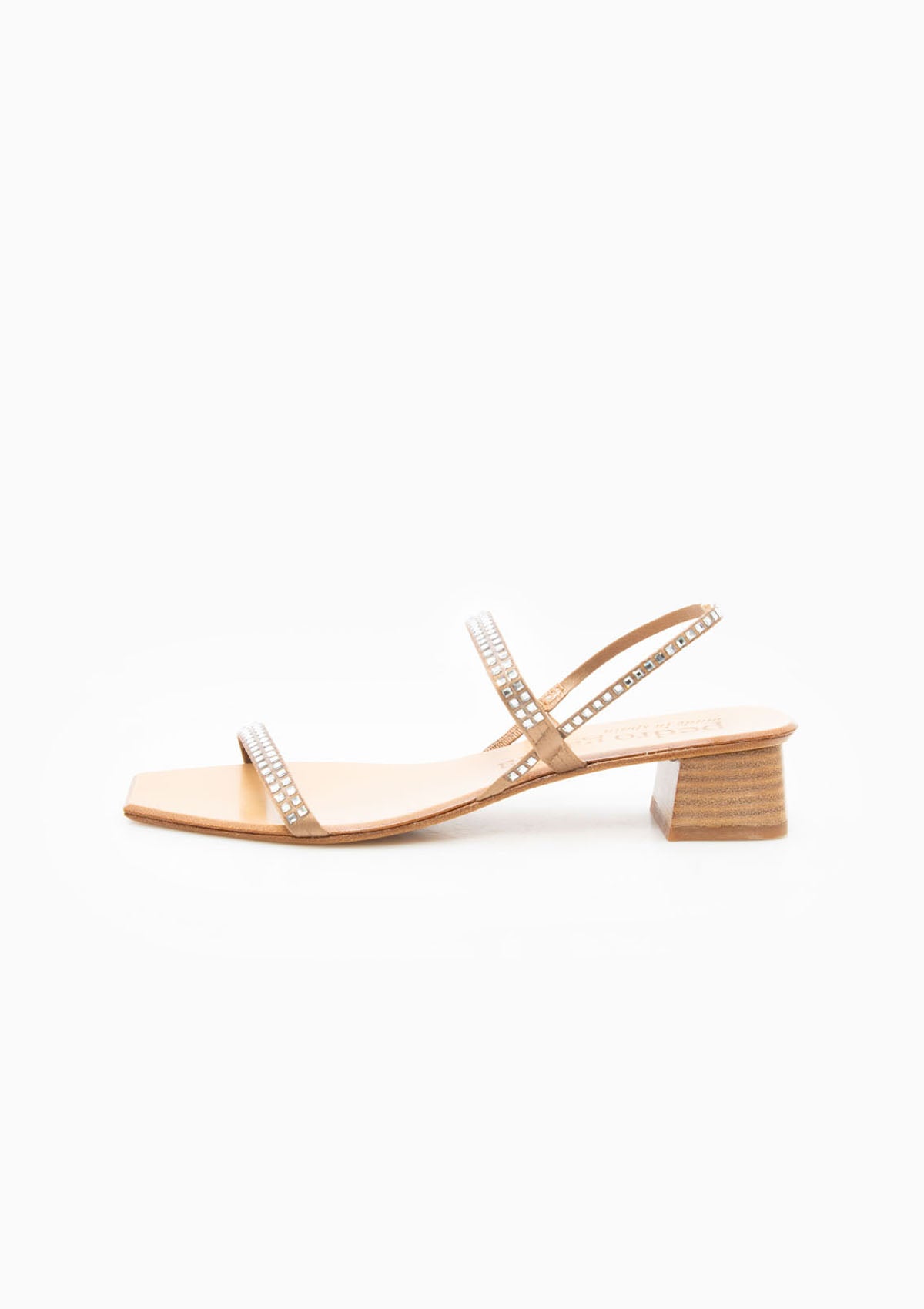 Zidone Midi Sandal | Au Lait Satin