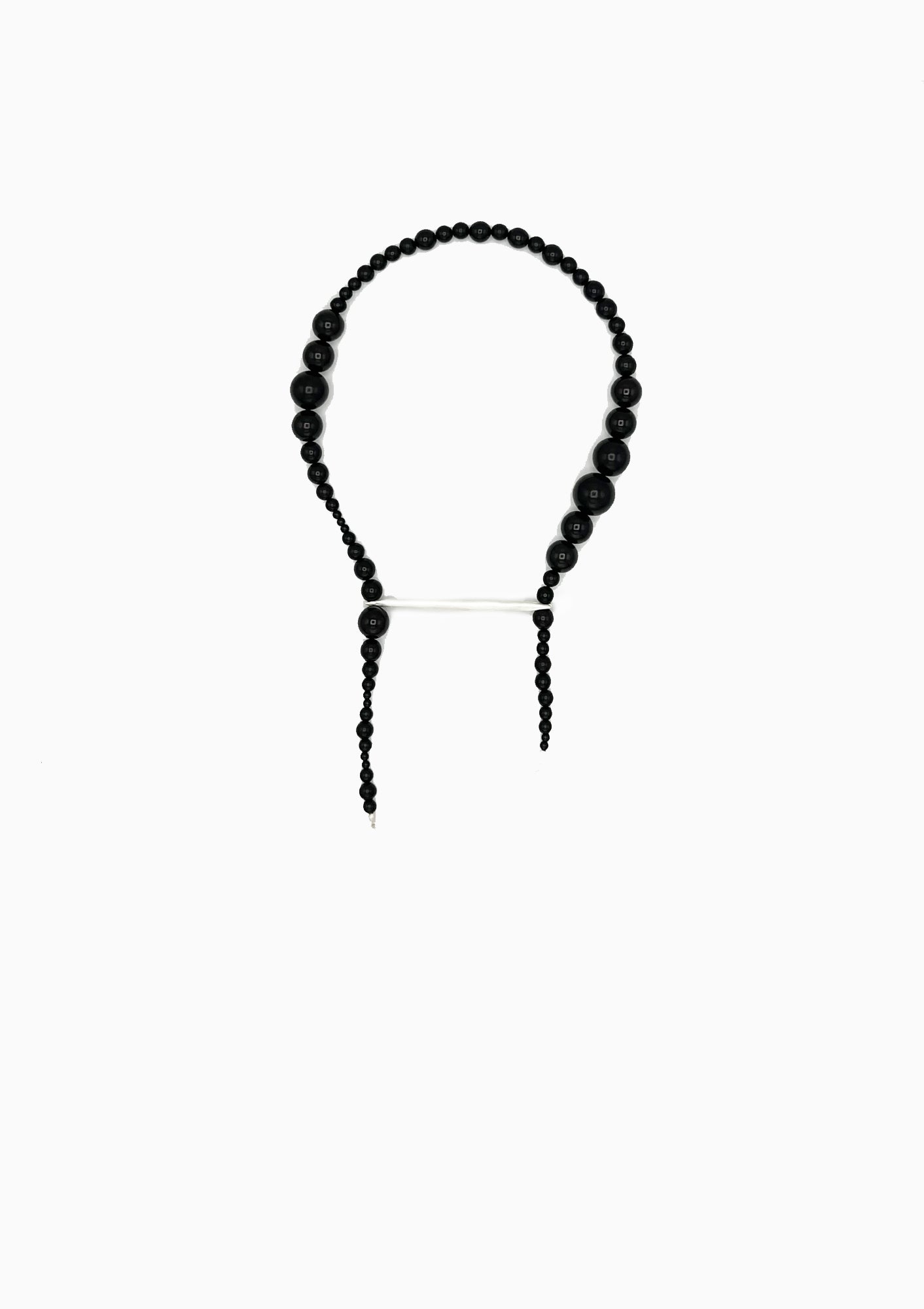 Ebony Beading With A Sprout Clip Necklace