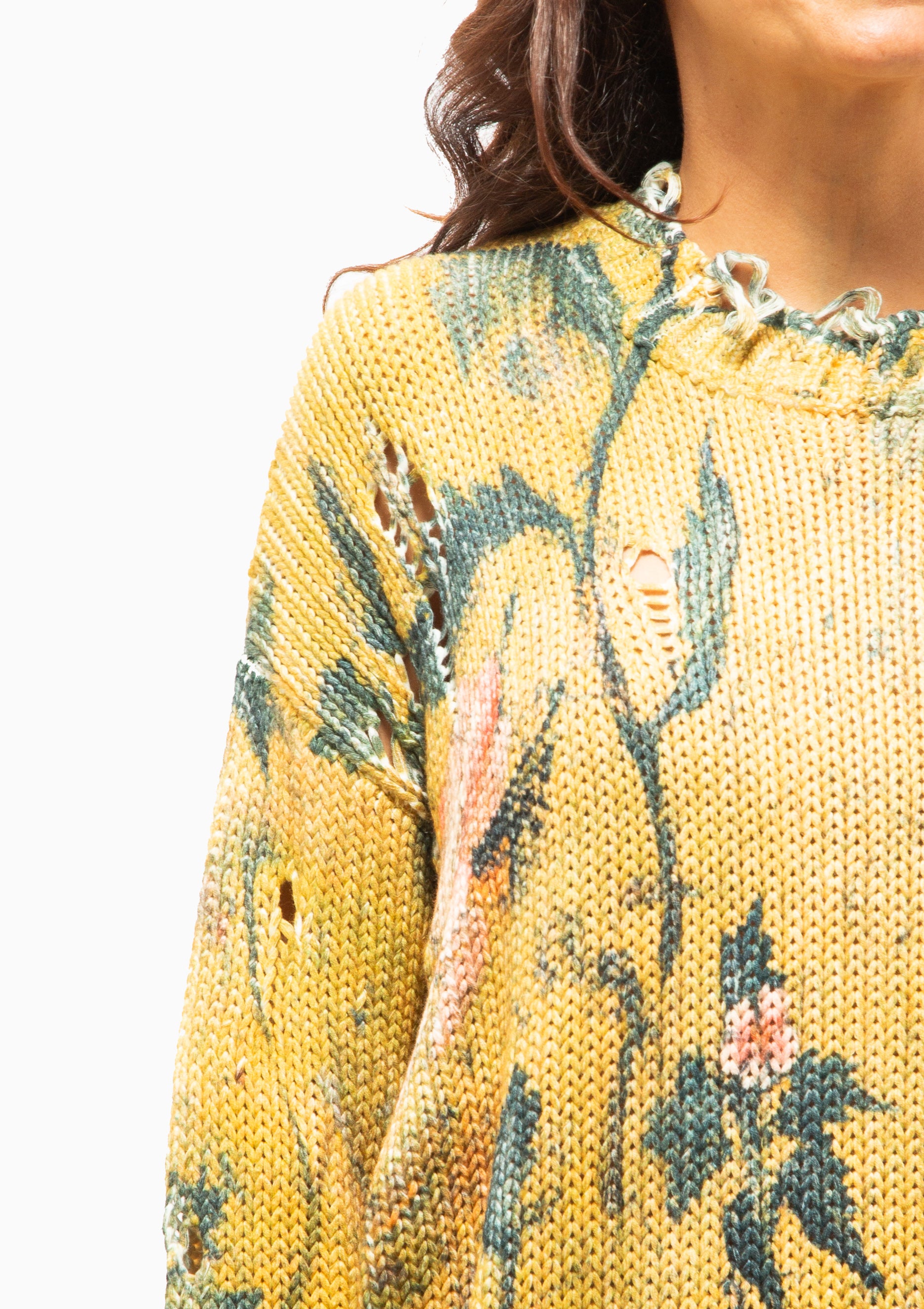 Printed Oversized Sweater | Ochre Floral