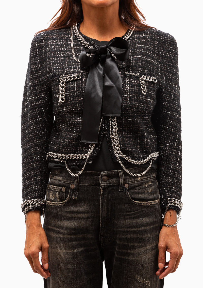 Square Shoulder Jacket | Black