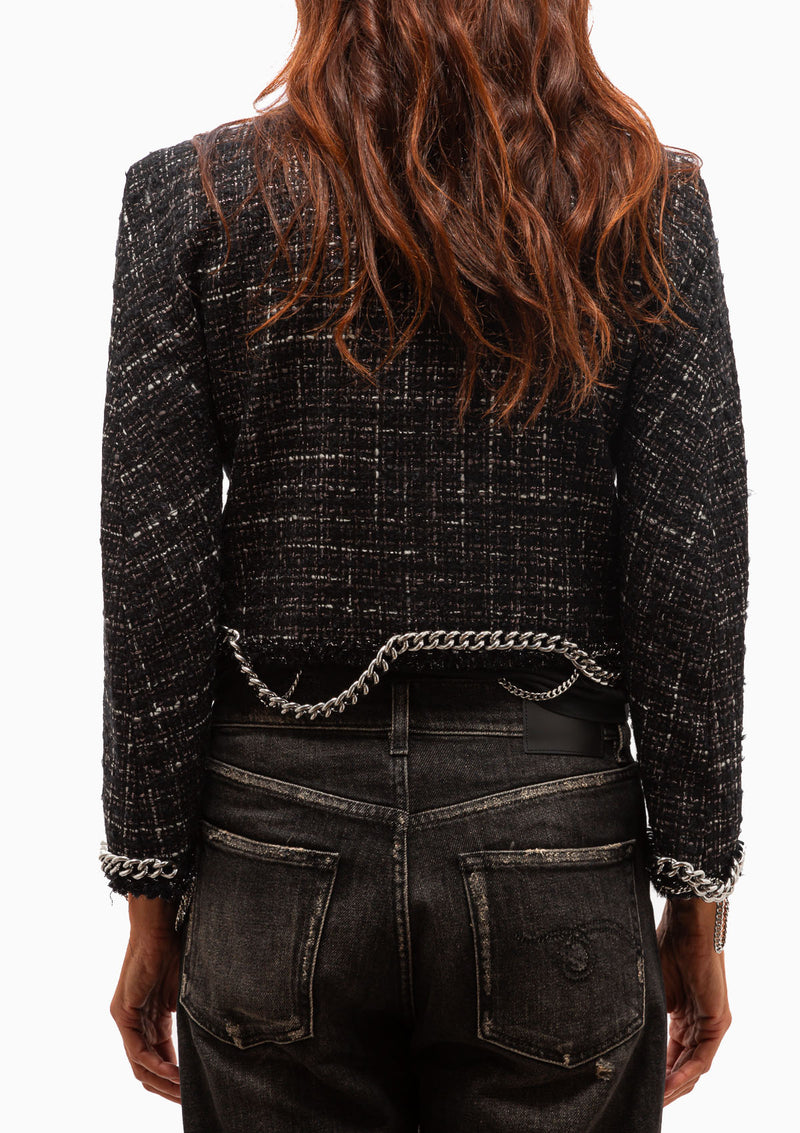 Square Shoulder Jacket | Black