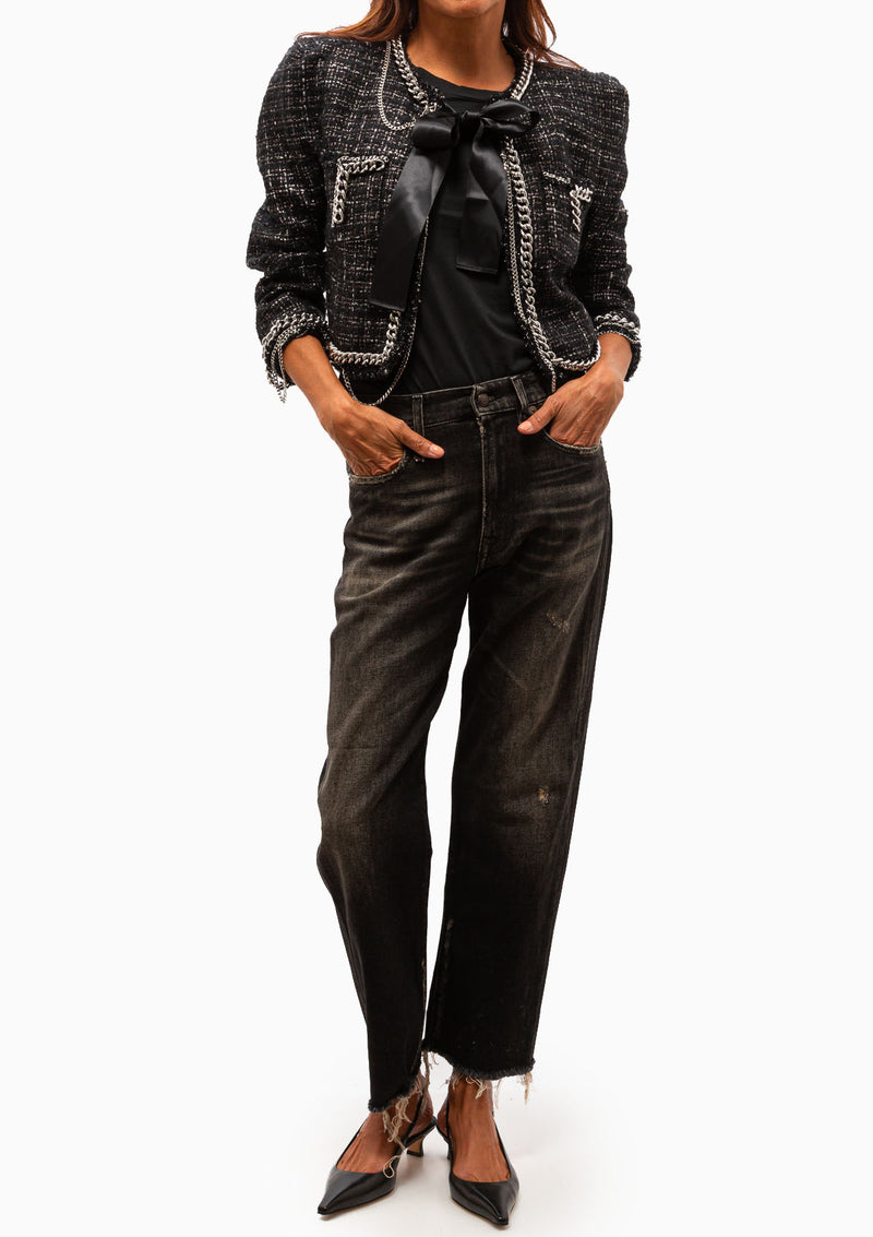 Square Shoulder Jacket | Black