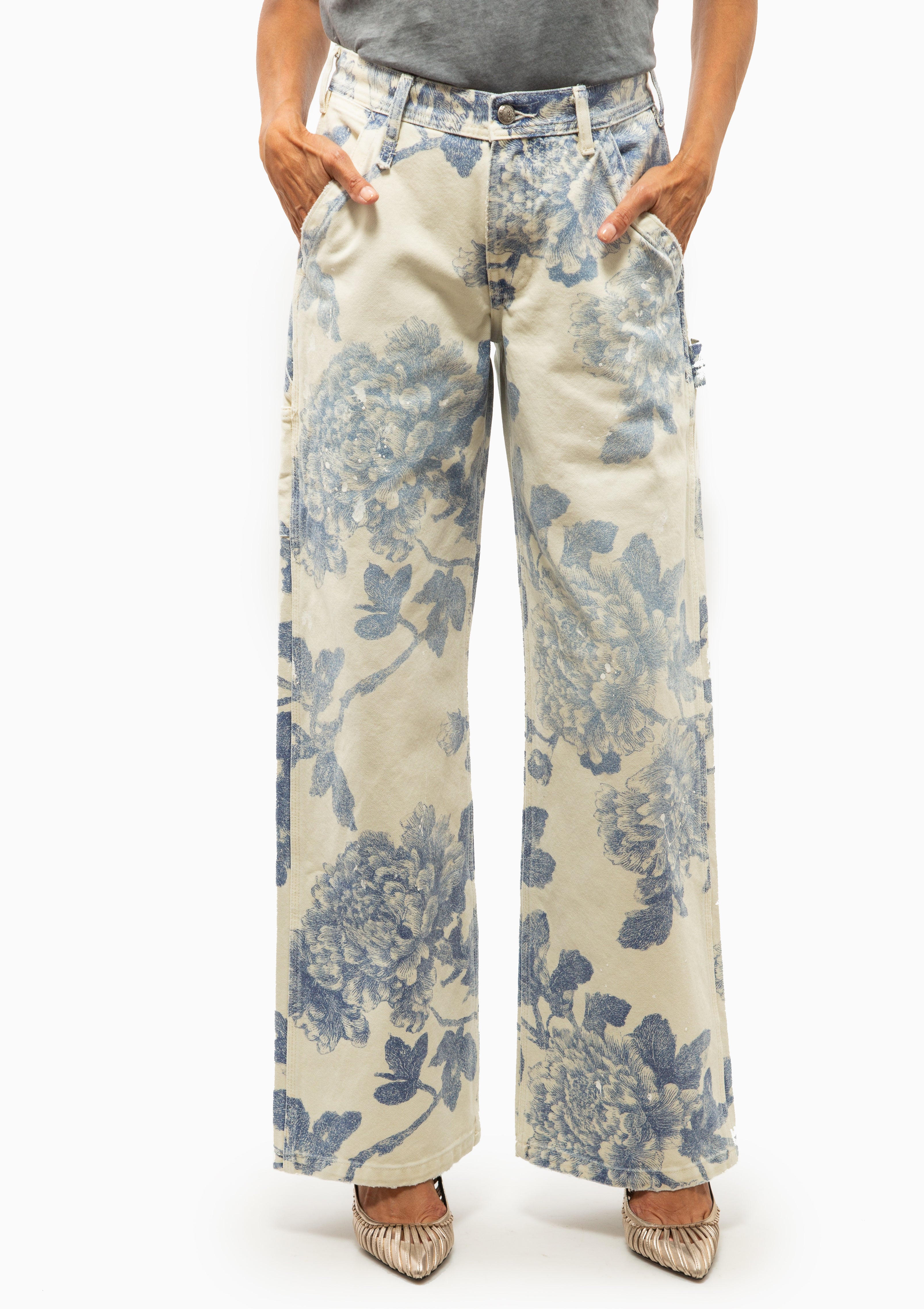 Carpenter Pant | Washed Blue Floral
