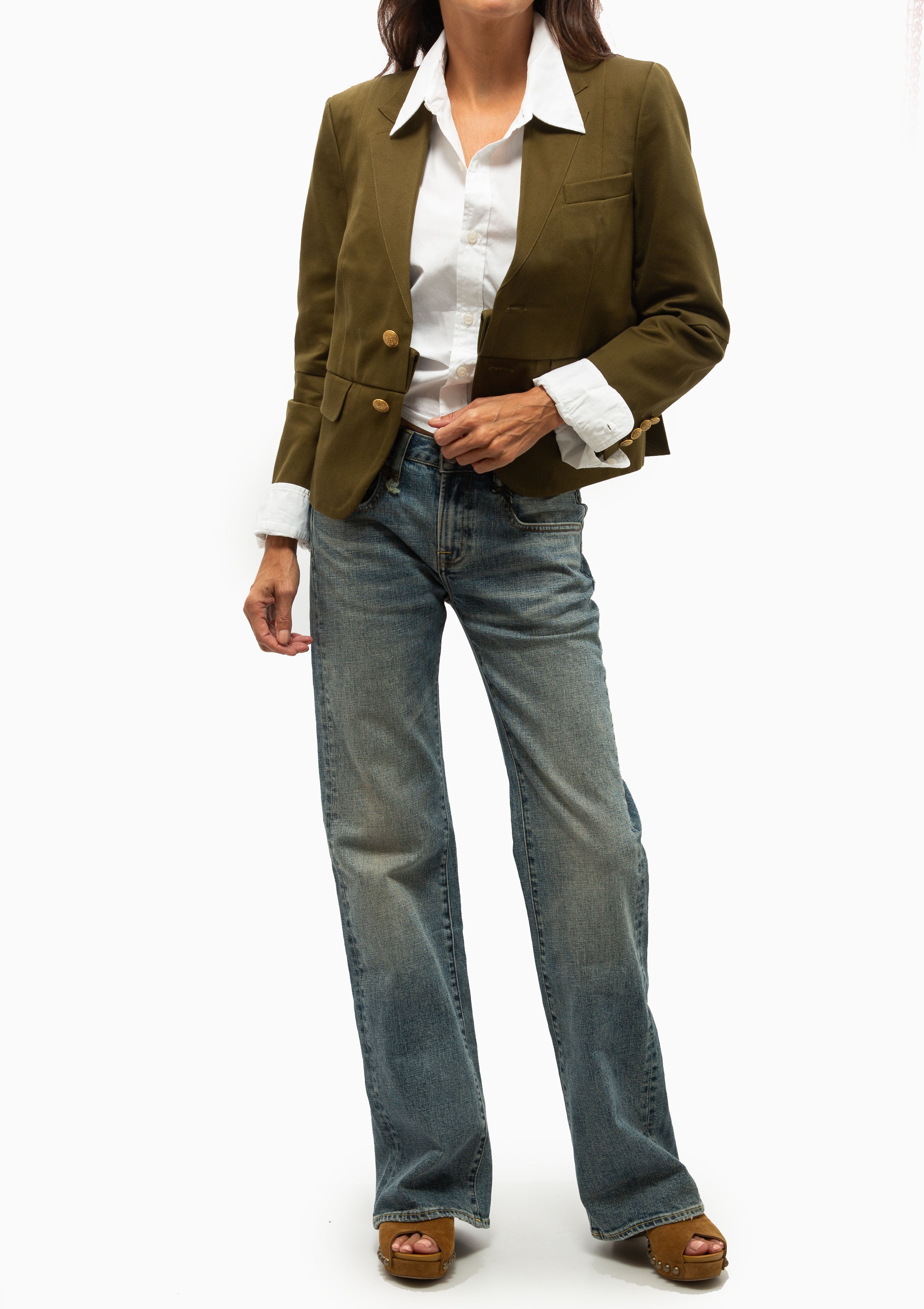 Split Hem Boyfriend Shirt | White