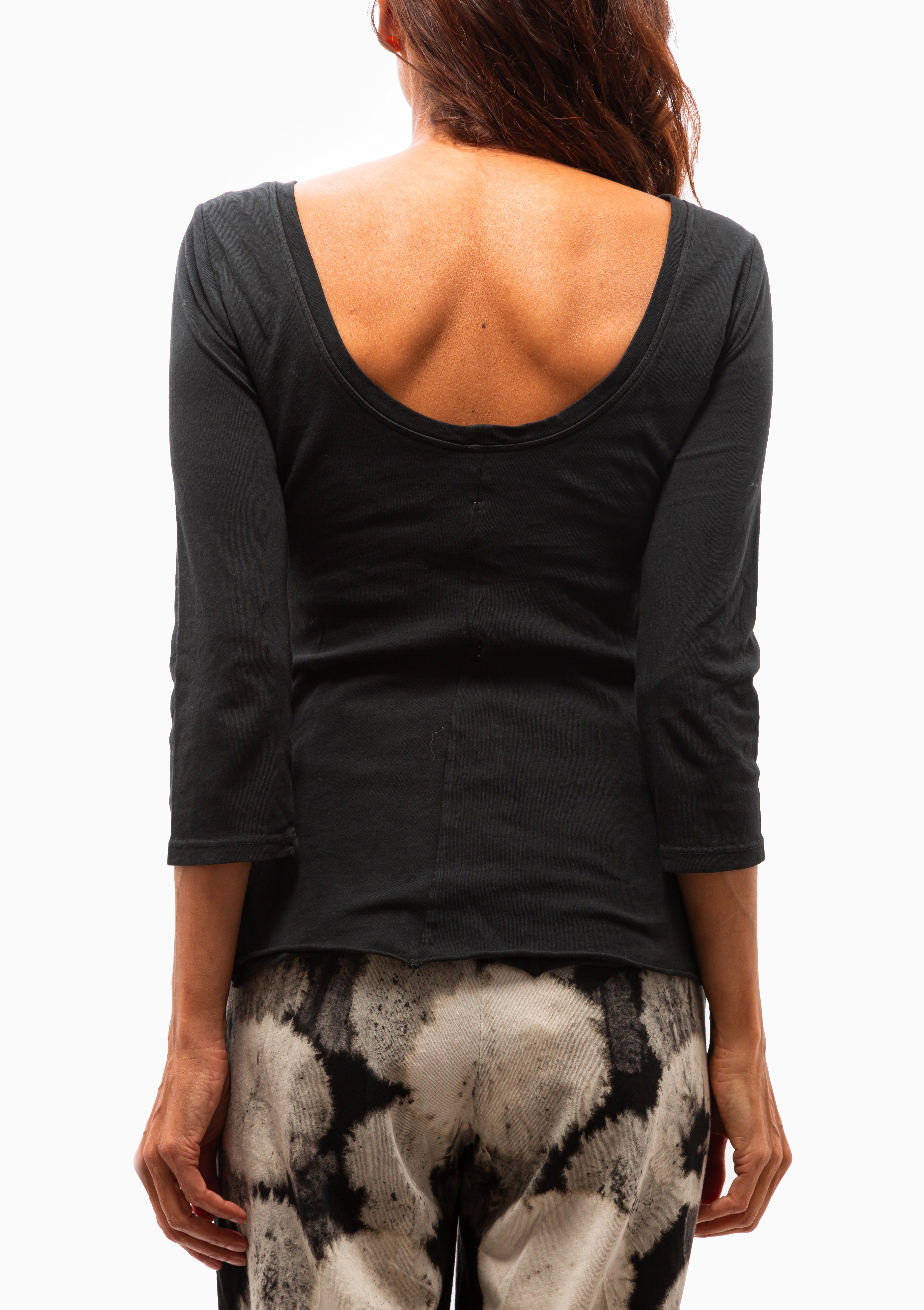 Classic Jersey Double Layer Top | Black