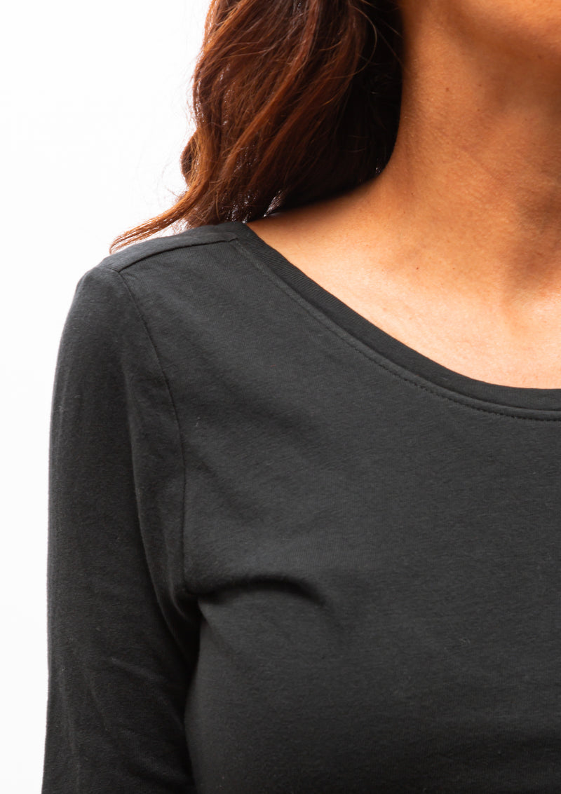 Classic Jersey Double Layer Top | Black