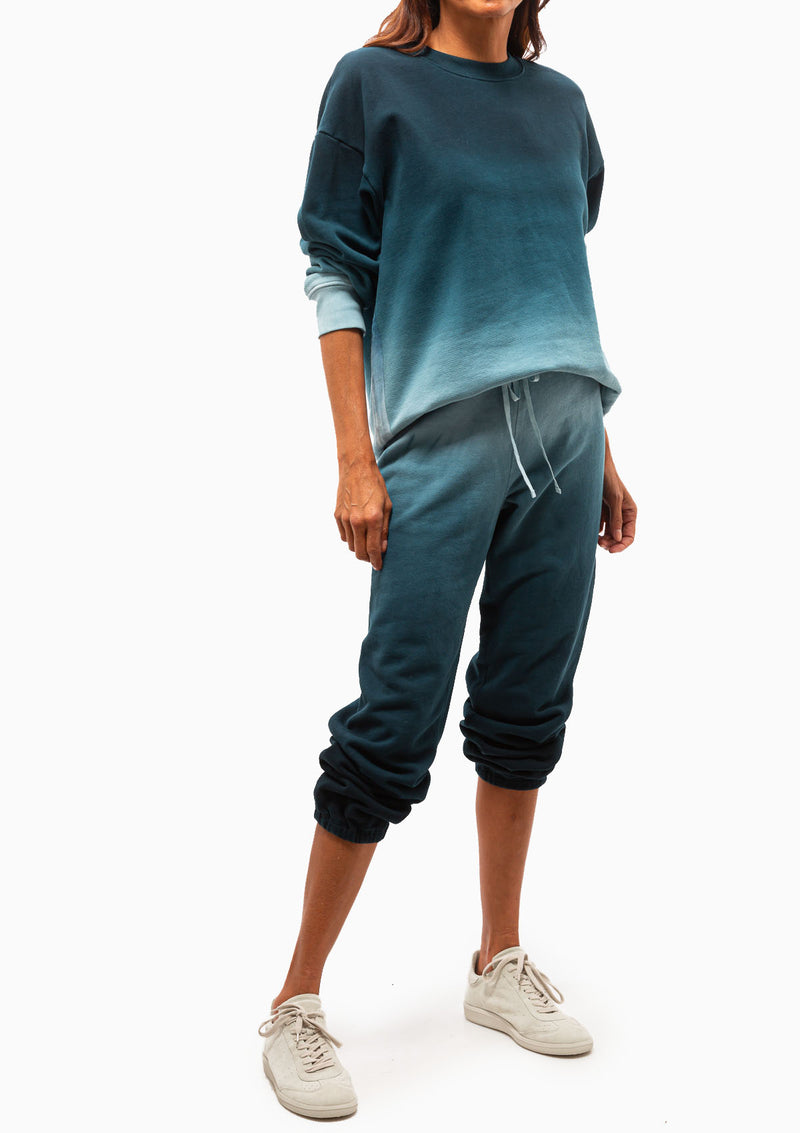 Dip Dye Topanga Pant | Teal Mist