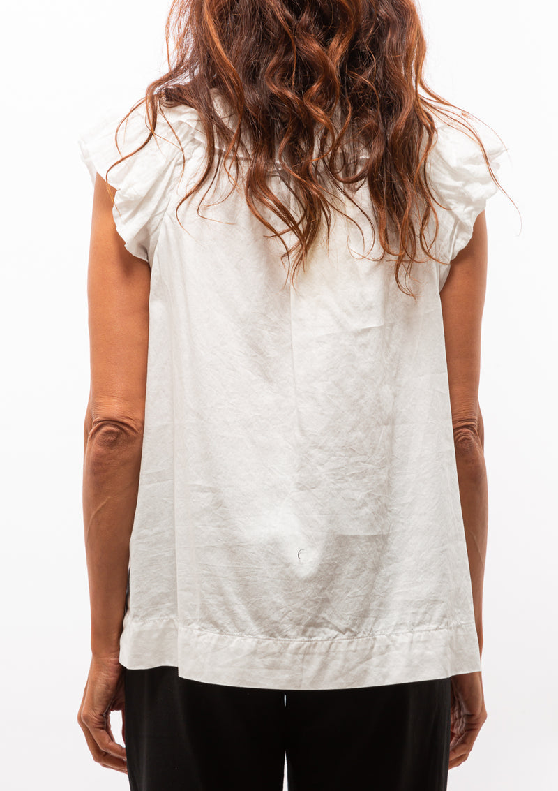 Gauze Lotus Blouse | Washed White
