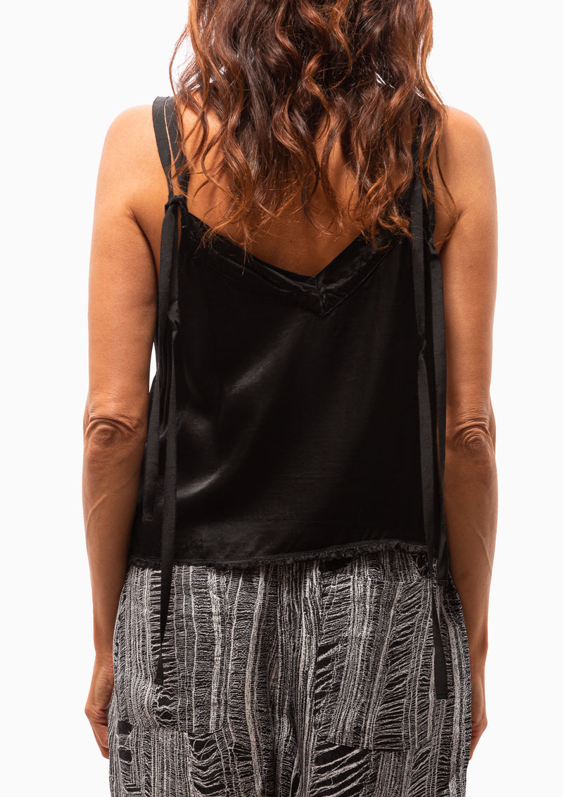 Pebble Satin Mino Camisole | Black
