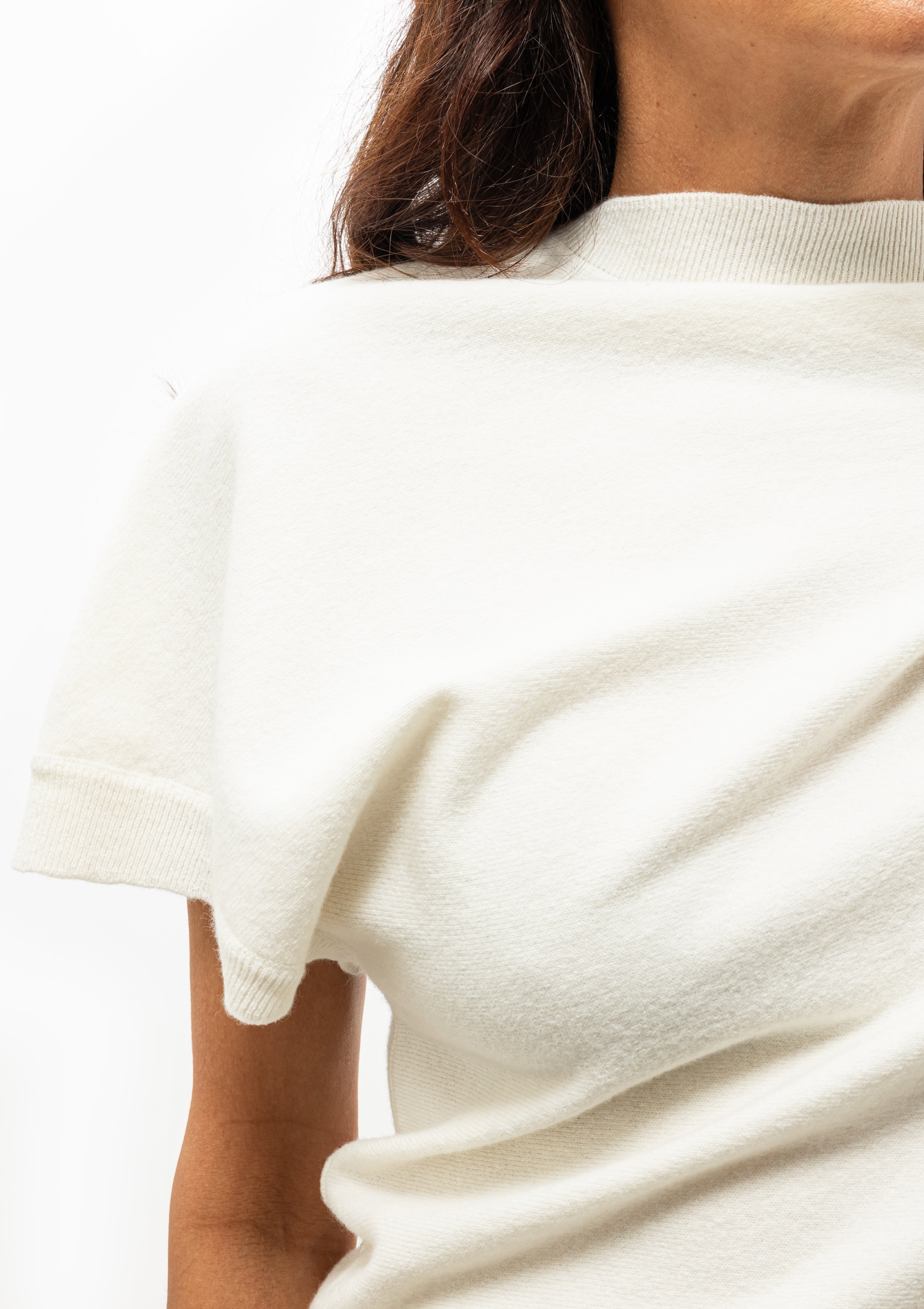 Deconstructed Knitted Top | Off White