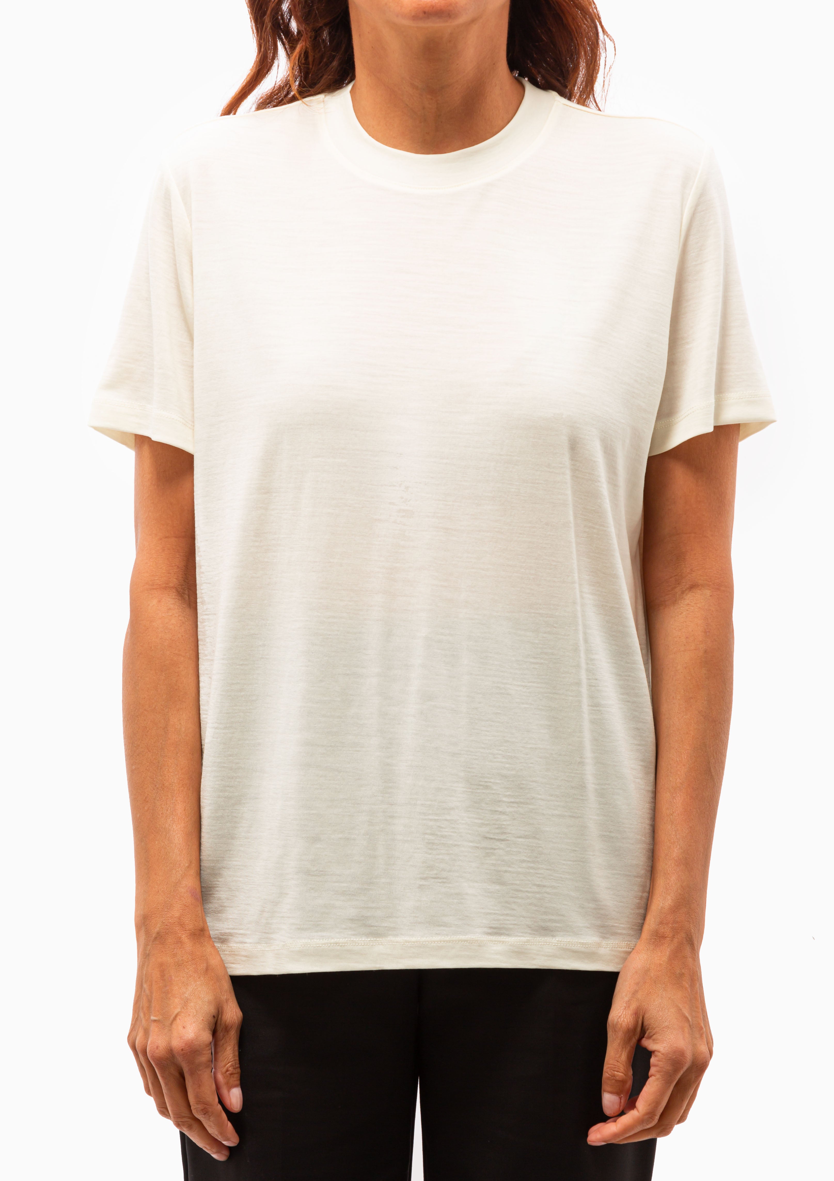 Summer Wool Jersey T-Shirt | Cream