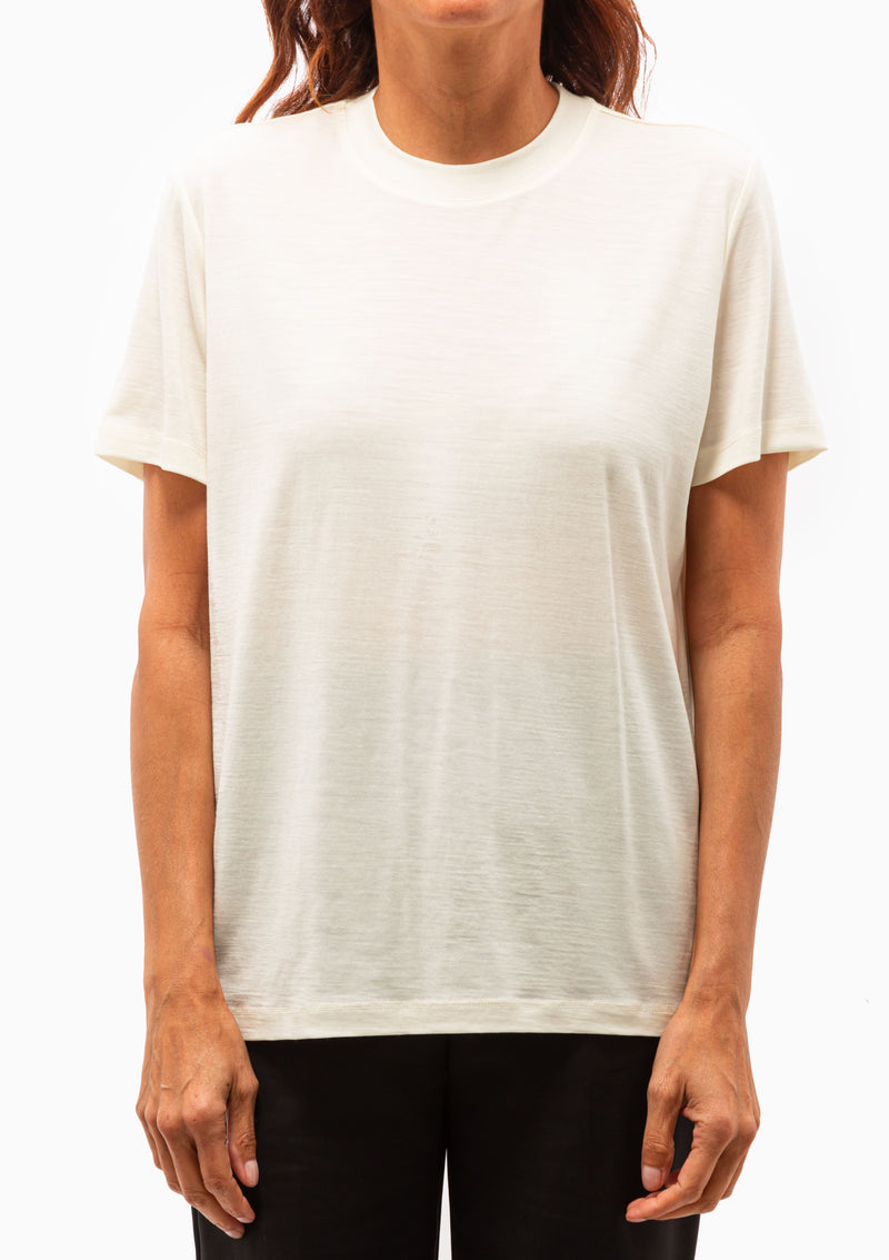 Summer Wool Jersey T-Shirt | Cream