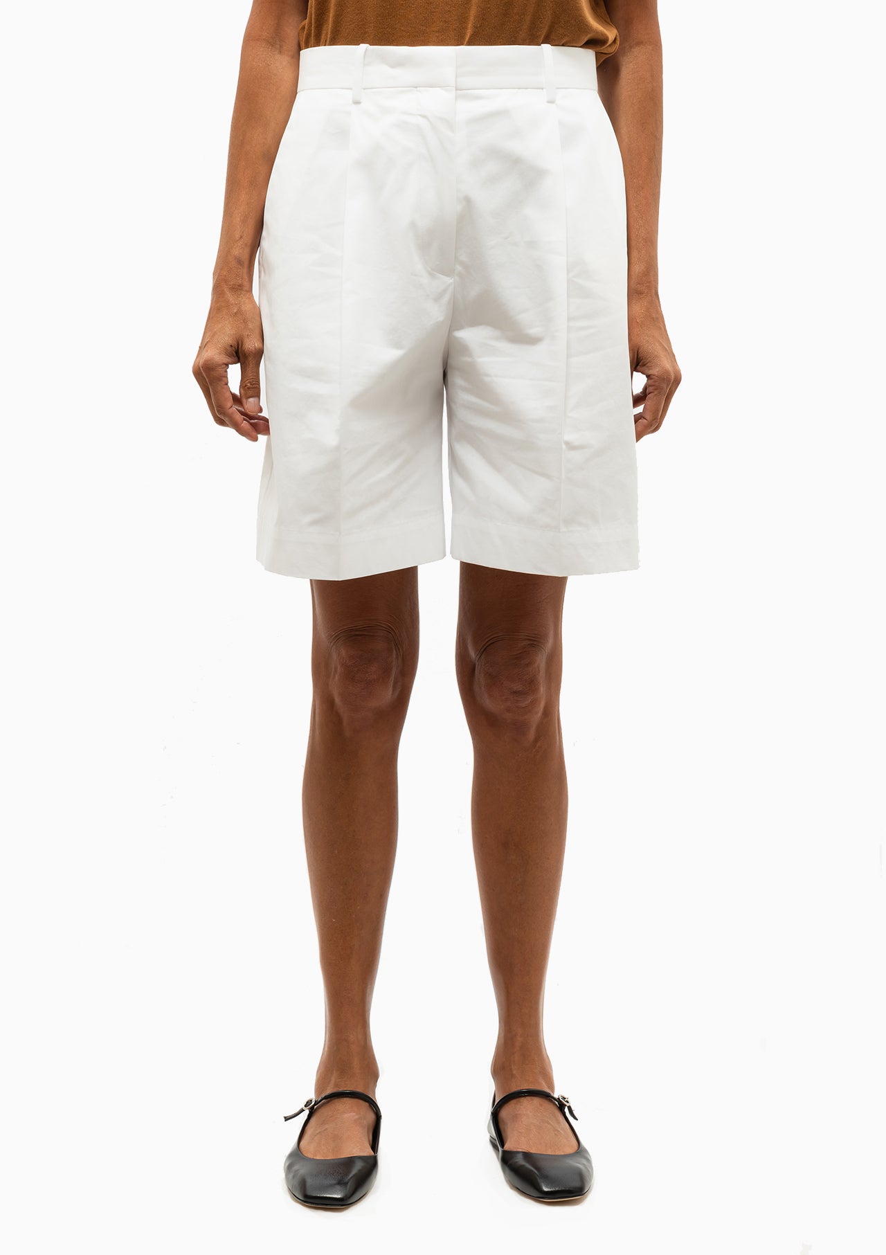 Bermuda Poplin Shorts | White