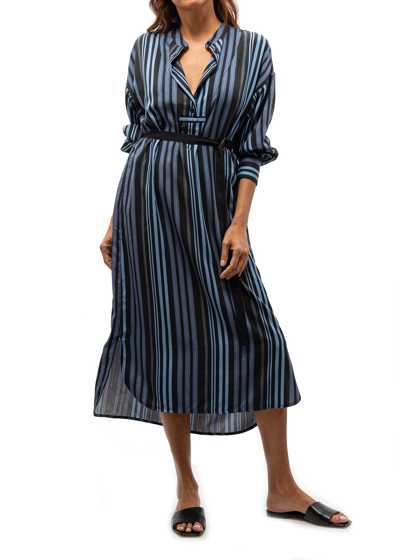 Sueded Tencel Dinka Midi Dress | Sea